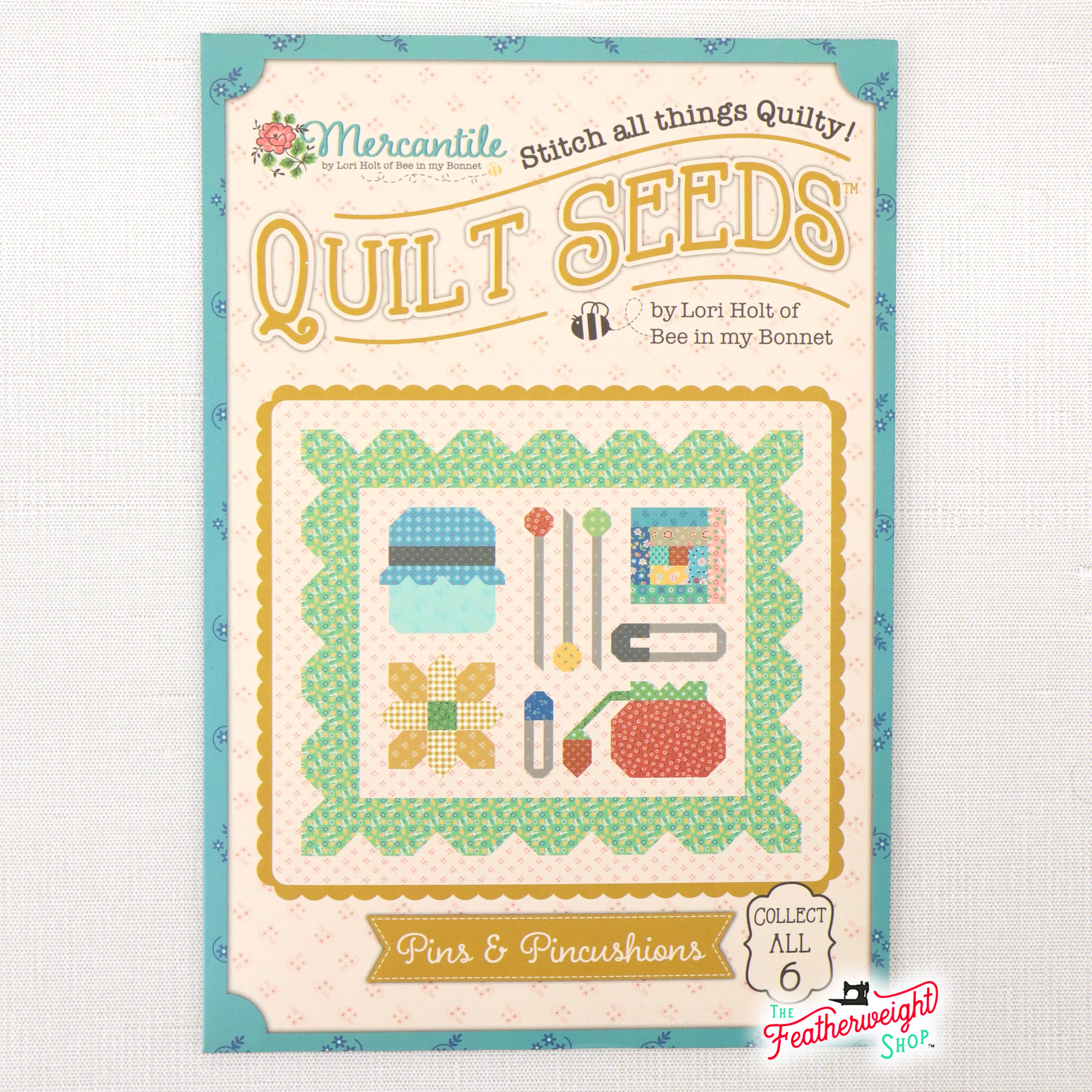 PATTERN, Mercantile Quilt Seeds ~ Pins & Pincushions Block by Lori Holt