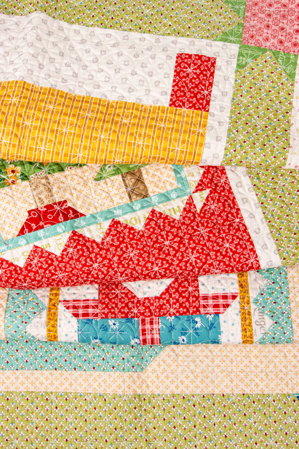 PATTERN, Poinsettia Christmas Stocking Quilt Seeds ~  No. 2 Block by Lori Holt - Image 7