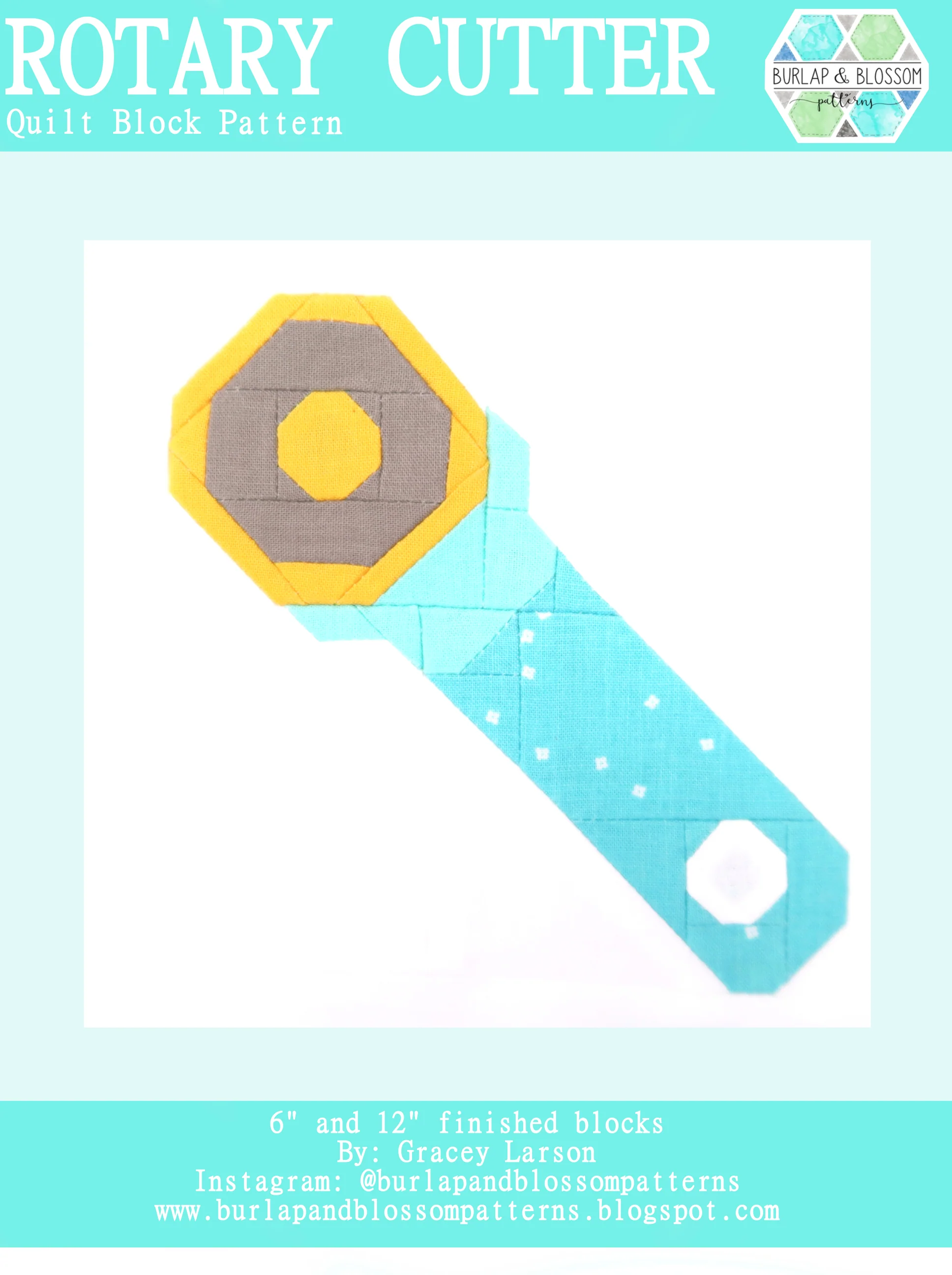 Pattern, Rotary Cutter Block by Burlap and Blossom (digital download)