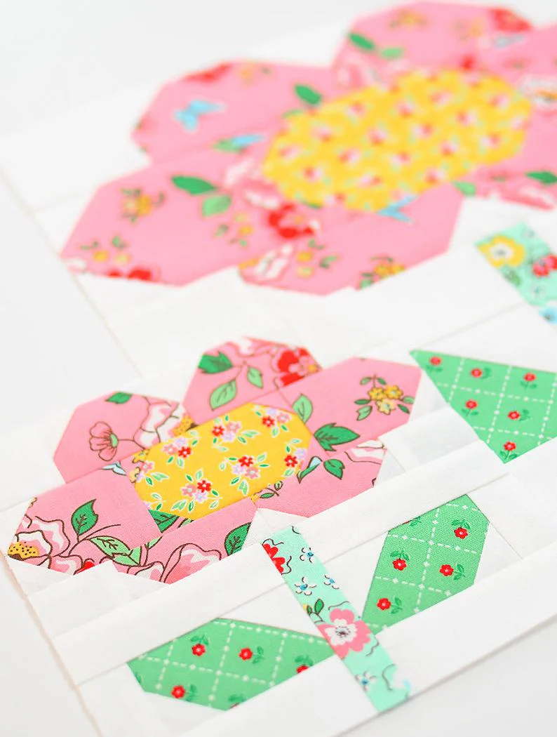 Pattern, Spring Flower Quilt Block by Ellis & Higgs (digital download) - Image 4