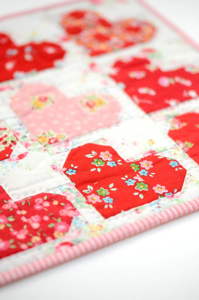 Pattern, Tiny Hearts MINI Quilt by Ellis & Higgs (digital download) - Image 3