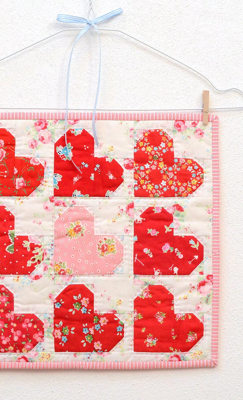 Pattern, Tiny Hearts MINI Quilt by Ellis & Higgs (digital download) - Image 4