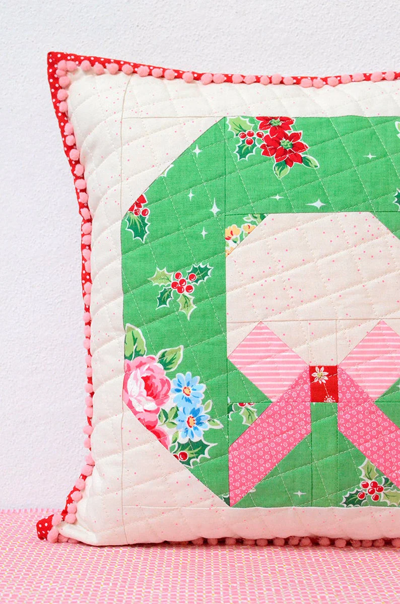 Pattern, Tis The Season Pillow Cover / MINI Quilt by Ellis & Higgs (digital download) - Image 3