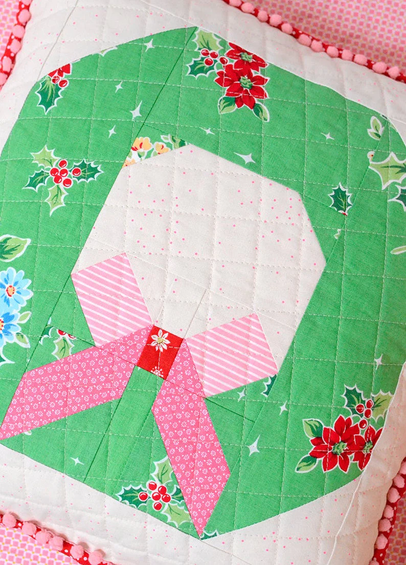 Pattern, Tis The Season Pillow Cover / MINI Quilt by Ellis & Higgs (digital download) - Image 4