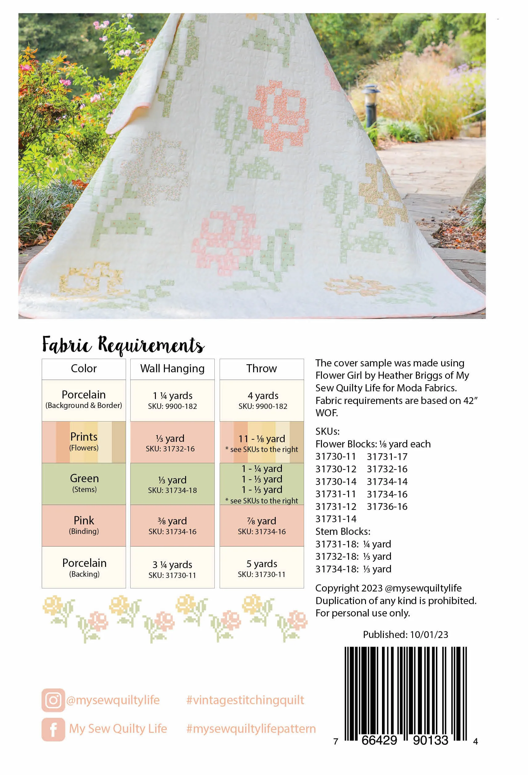 Pattern, Vintage Stitching Quilt by My Sew Quilty Life (digital download) - Image 3