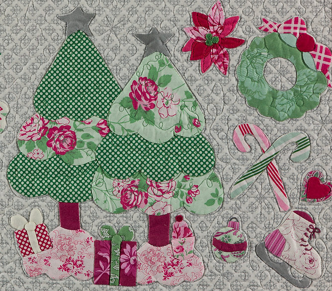 PATTERN, VISIONS OF SUGARPLUMS Quilt by The Vintage Spool - Image 3