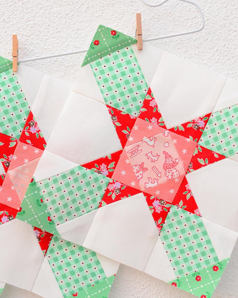 Pattern, Winter Stars Quilted Pillow Cover by Ellis & Higgs (digital download) - Image 2