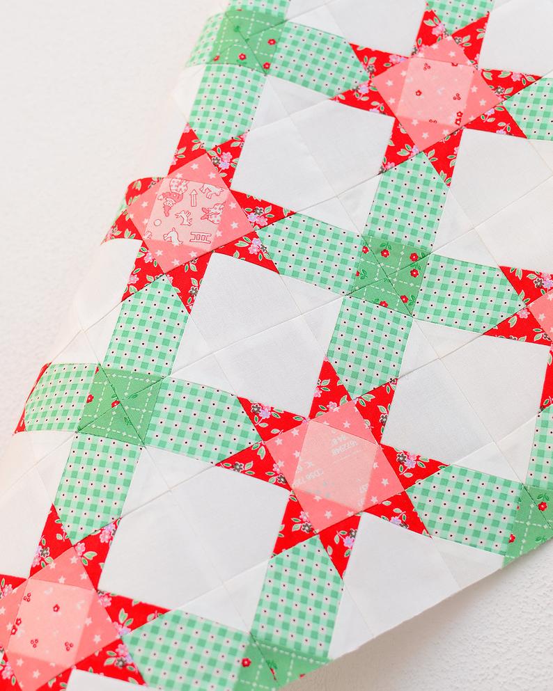Pattern, Winter Stars Quilted Pillow Cover by Ellis & Higgs (digital download) - Image 3