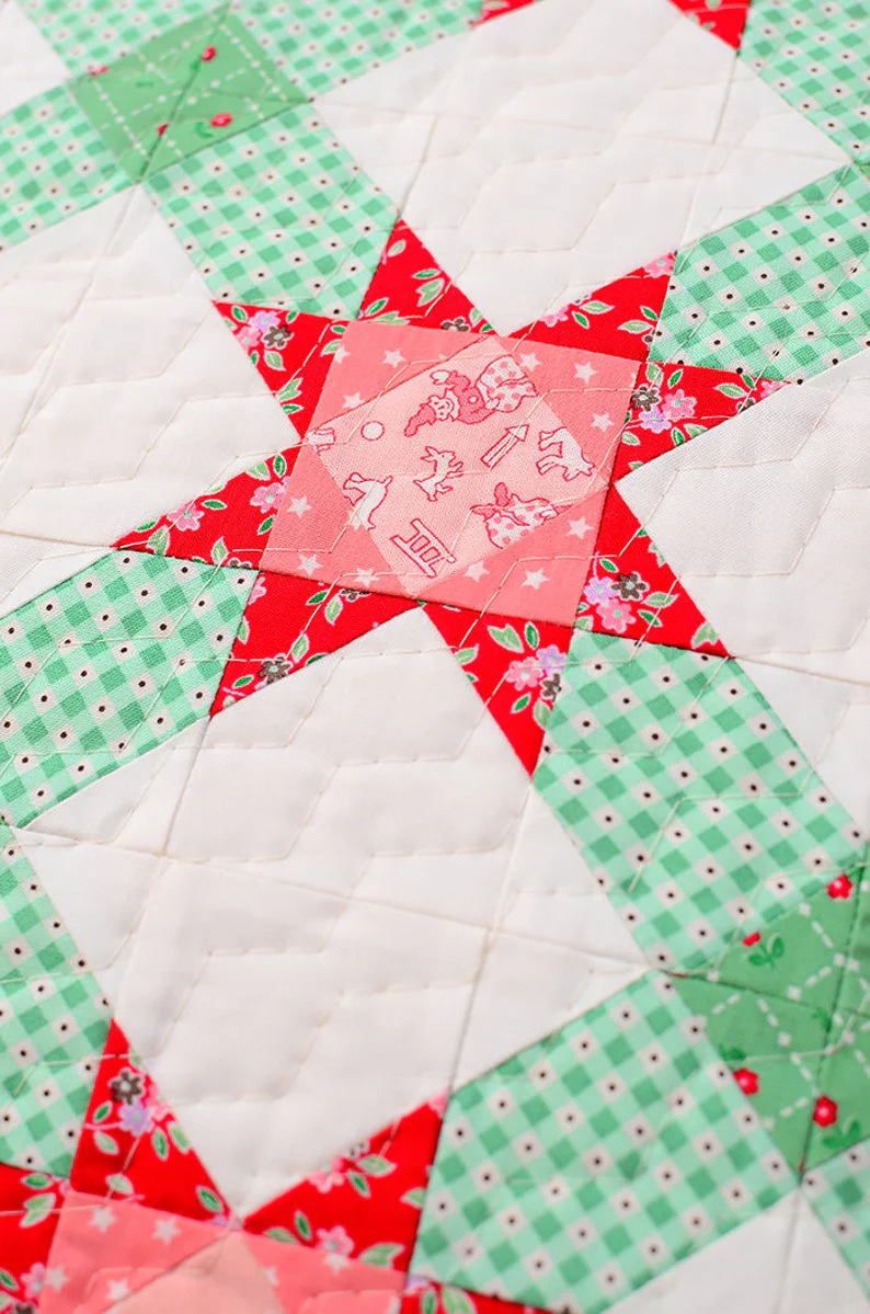 Pattern, Winter Stars Quilted Pillow Cover by Ellis & Higgs (digital download) - Image 5