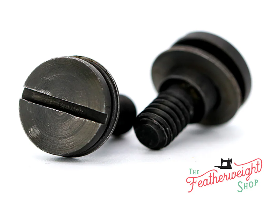 Screw, Singer Featherweight Bed Extension Screws & Washers Set of 2 - (Vintage Original) - Image 2