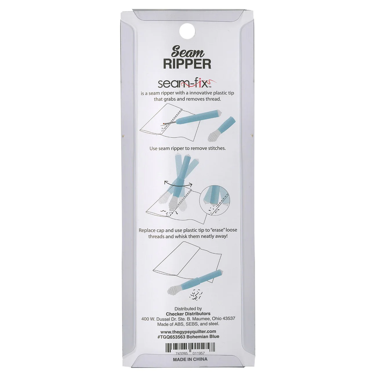 Seam Ripper,  Gypsy Quilter Seam Fix - BOHEMIAN BLUE - Image 4