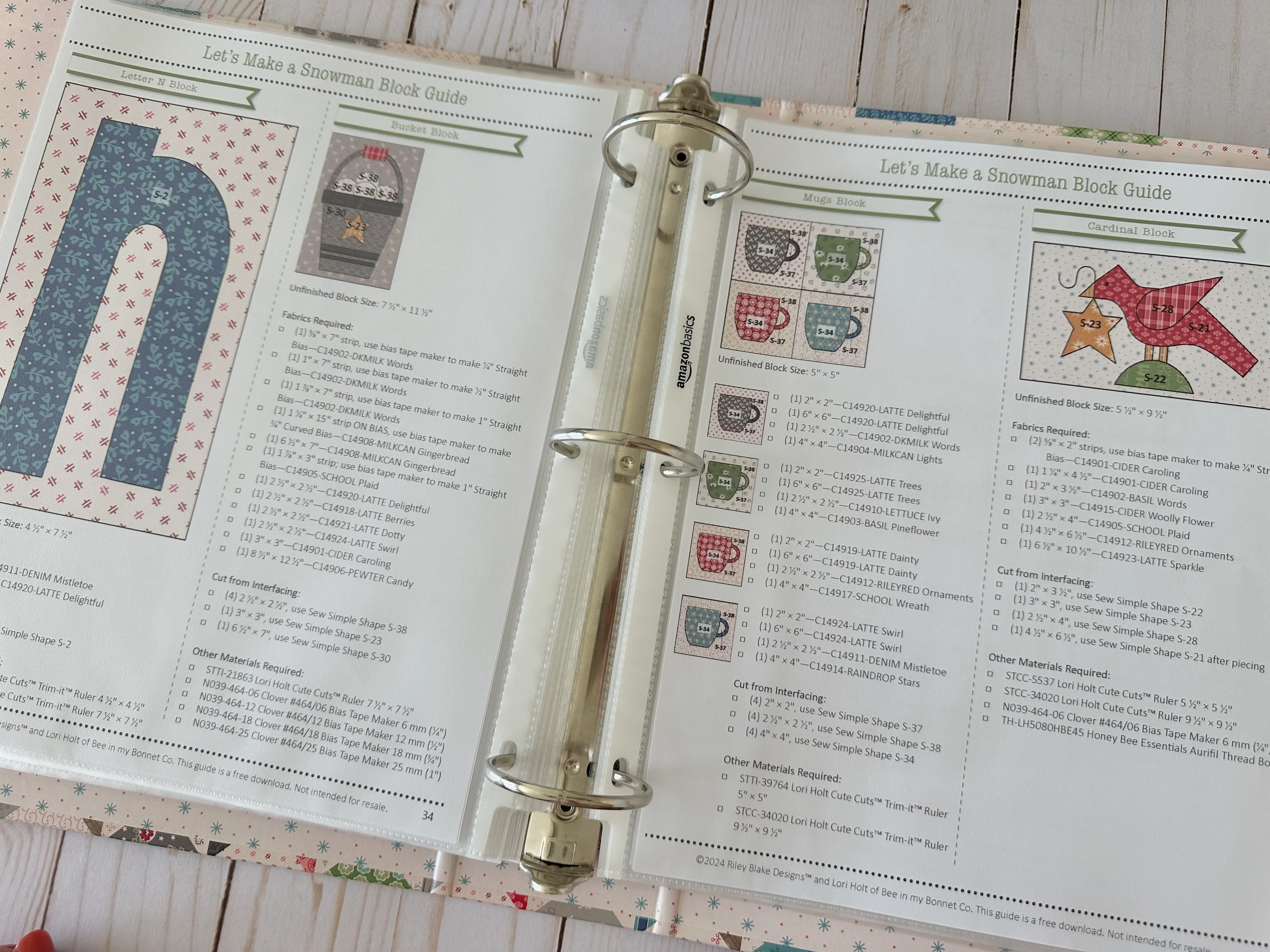 Sew Simple Shapes, Let's Make a SNOWMAN by Lori Holt of Bee in My Bonnet - Image 30