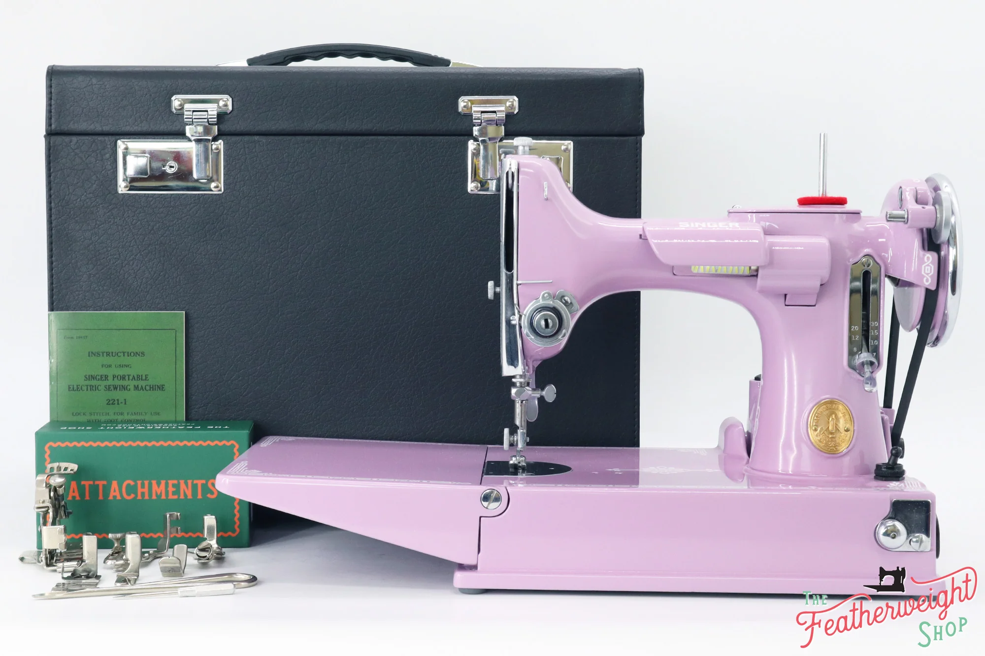 Singer Featherweight 221 AD7227** - Fully Restored in Wisteria - Image 2