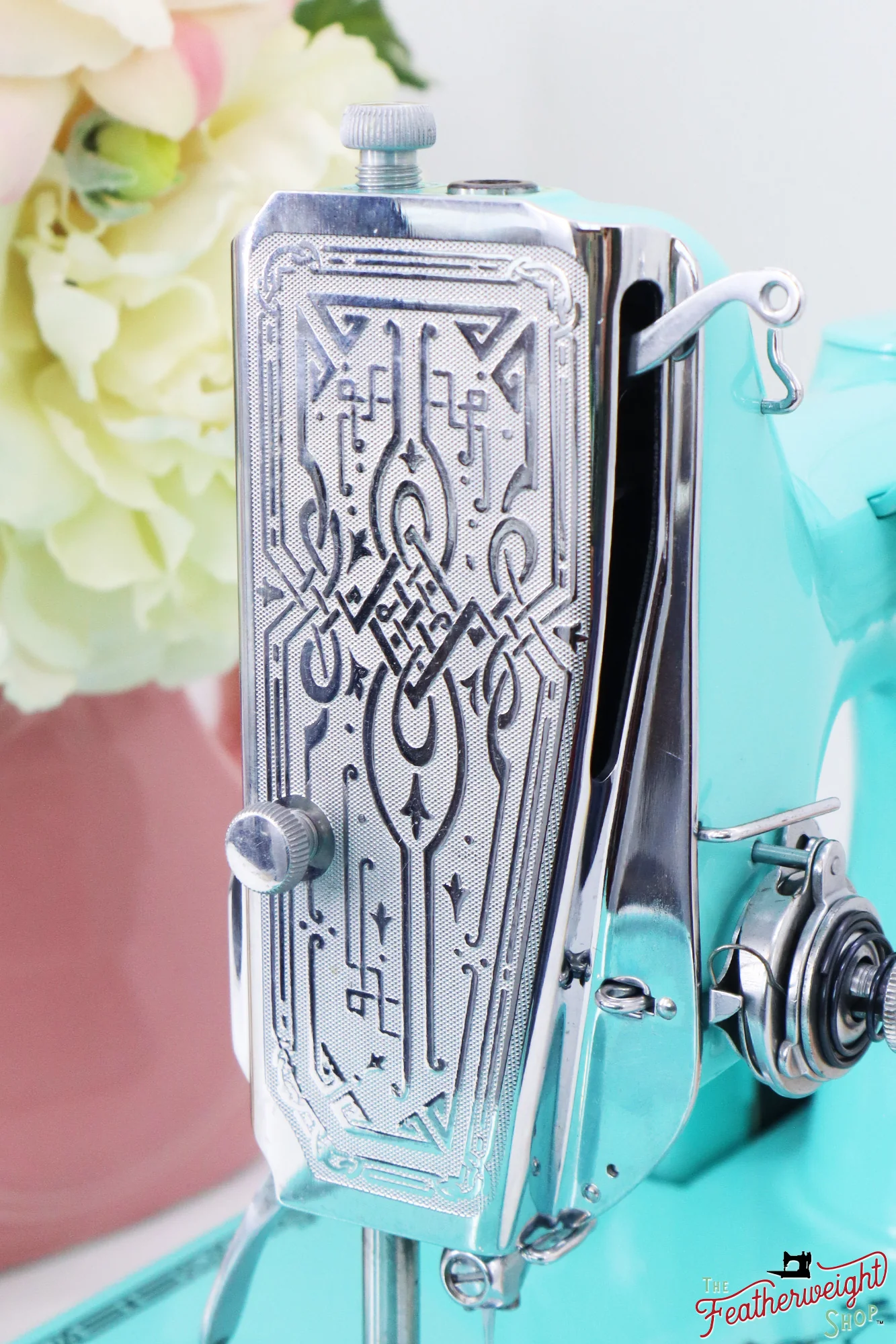 Singer Featherweight 221, AD791*** - Fully Restored in Tiffany Blue - Image 14