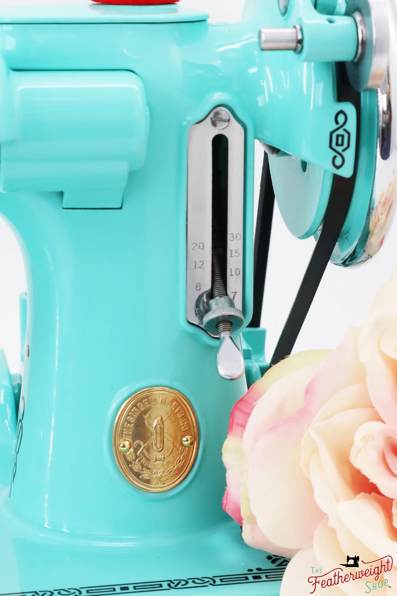 Singer Featherweight 221, AD791*** - Fully Restored in Tiffany Blue - Image 15