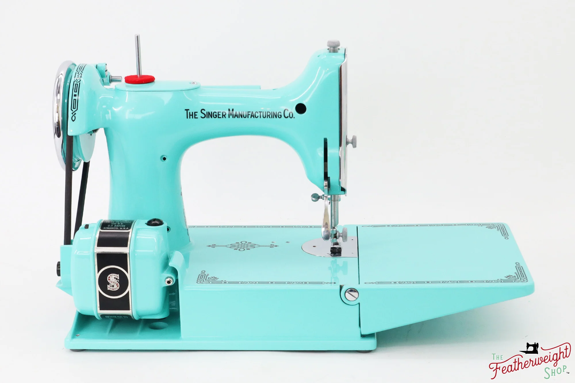 Singer Featherweight 221, AD791*** - Fully Restored in Tiffany Blue - Image 6