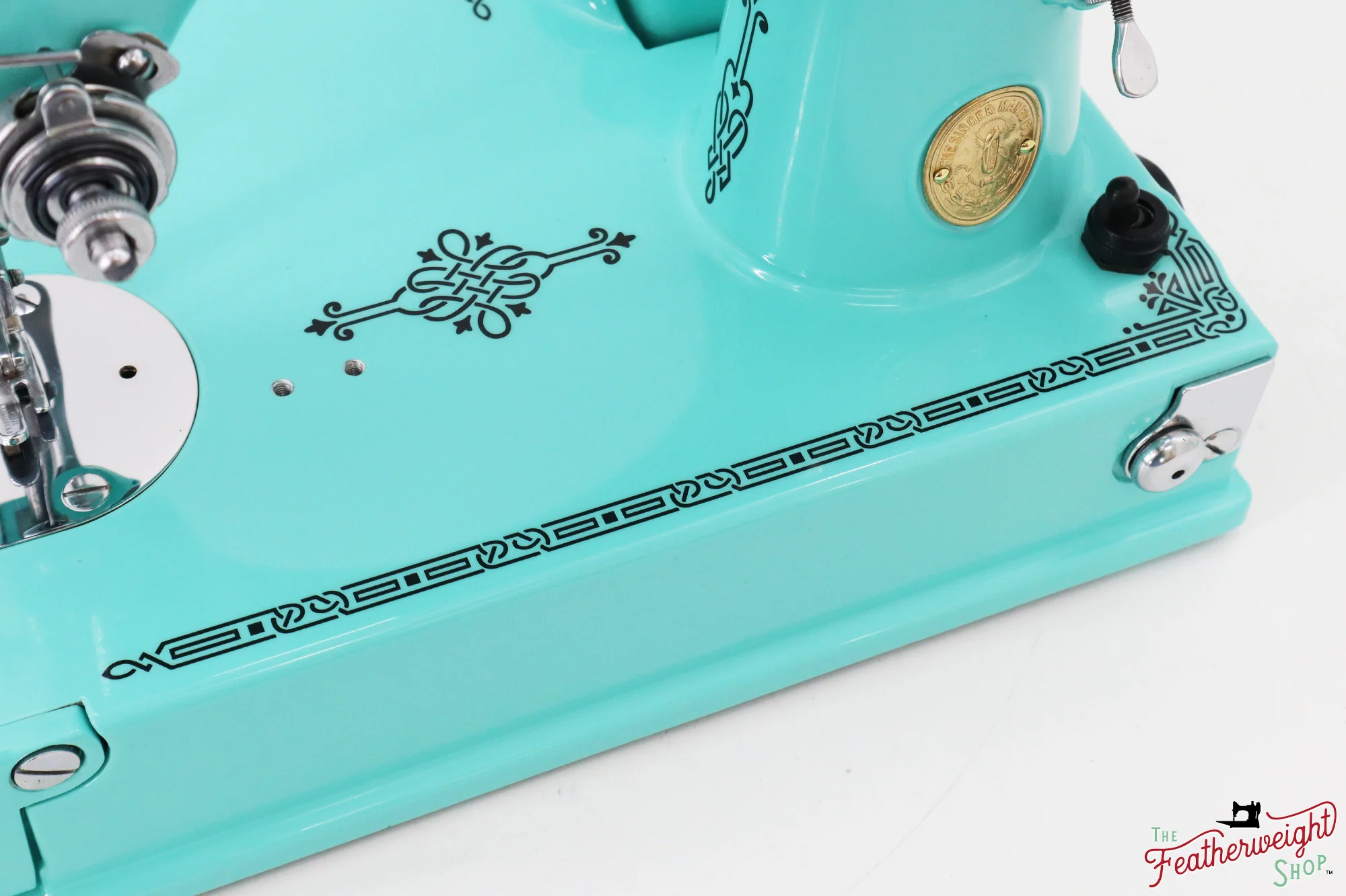 Singer Featherweight 221, AD791*** - Fully Restored in Tiffany Blue - Image 7