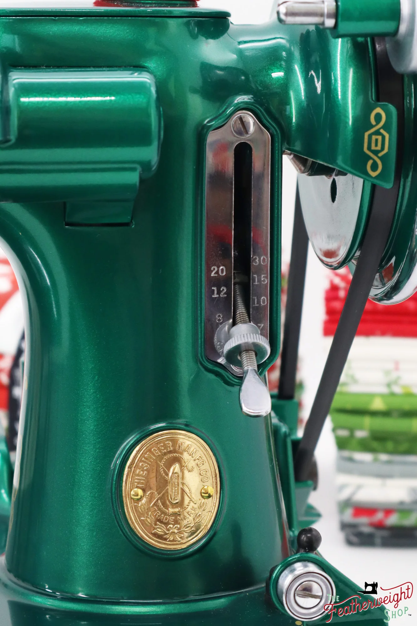 Singer Featherweight 221, AE055*** - Fully Restored in Emerald Green - Image 15