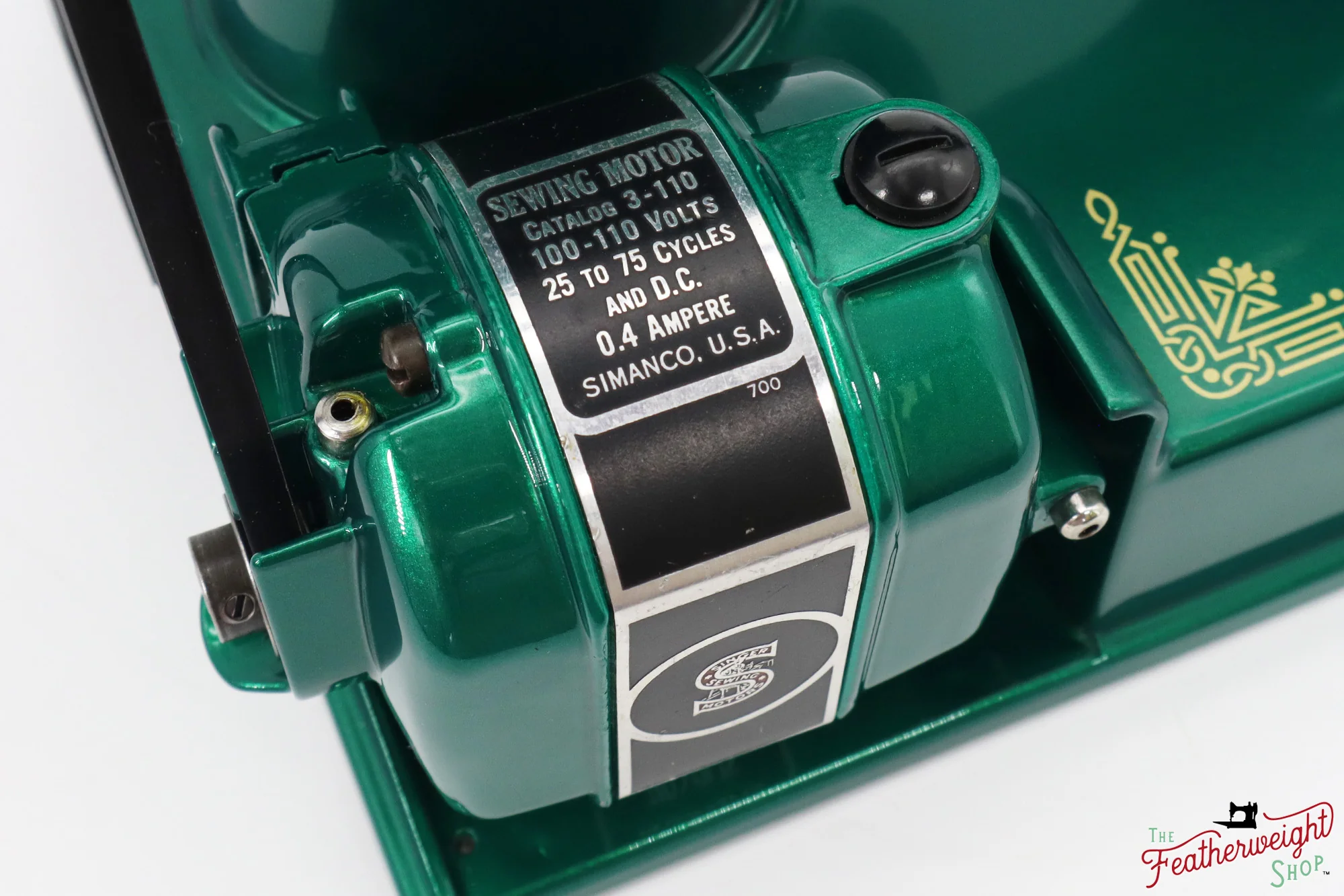 Singer Featherweight 221, AE055*** - Fully Restored in Emerald Green - Image 17
