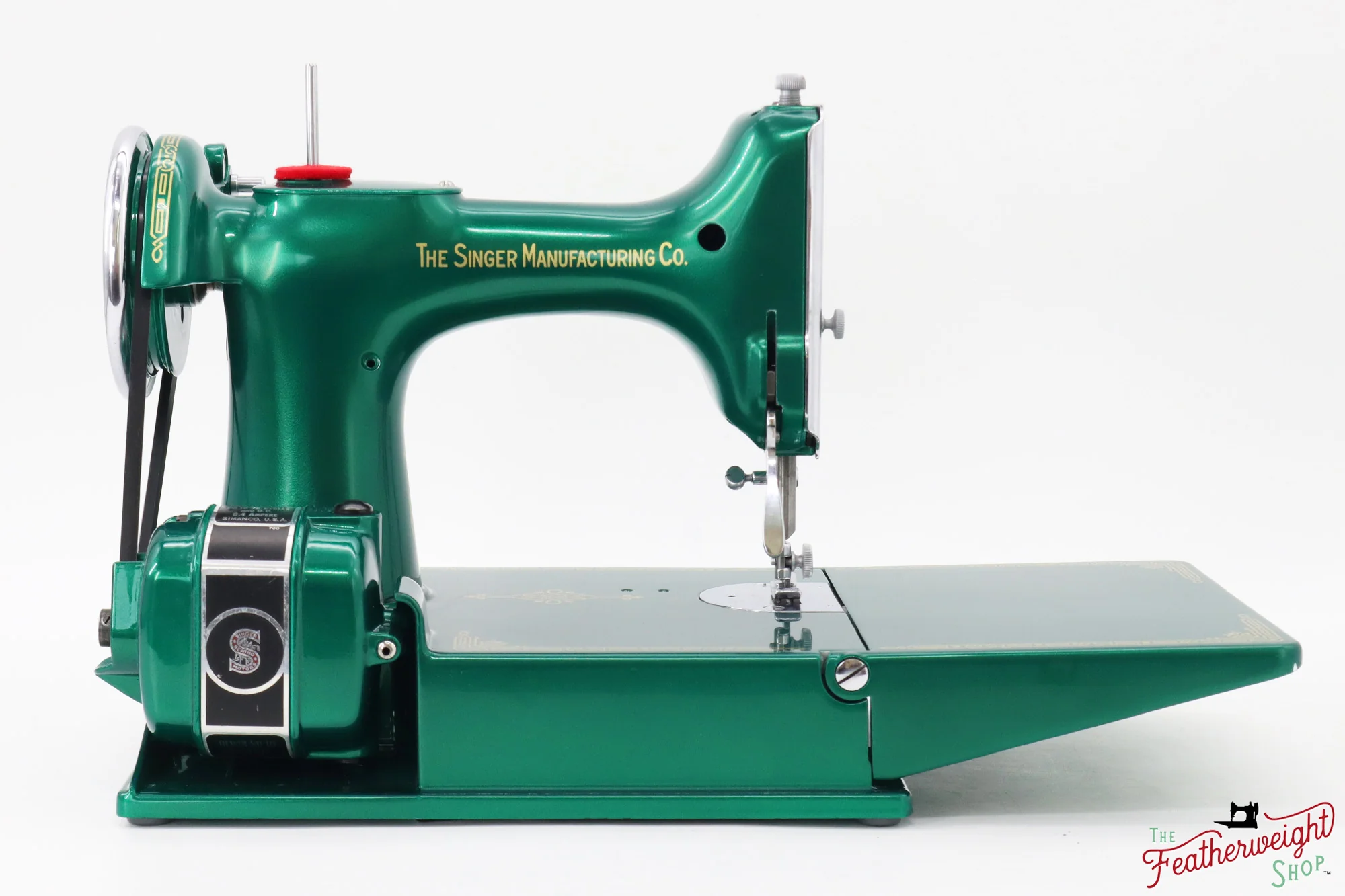 Singer Featherweight 221, AE055*** - Fully Restored in Emerald Green - Image 9