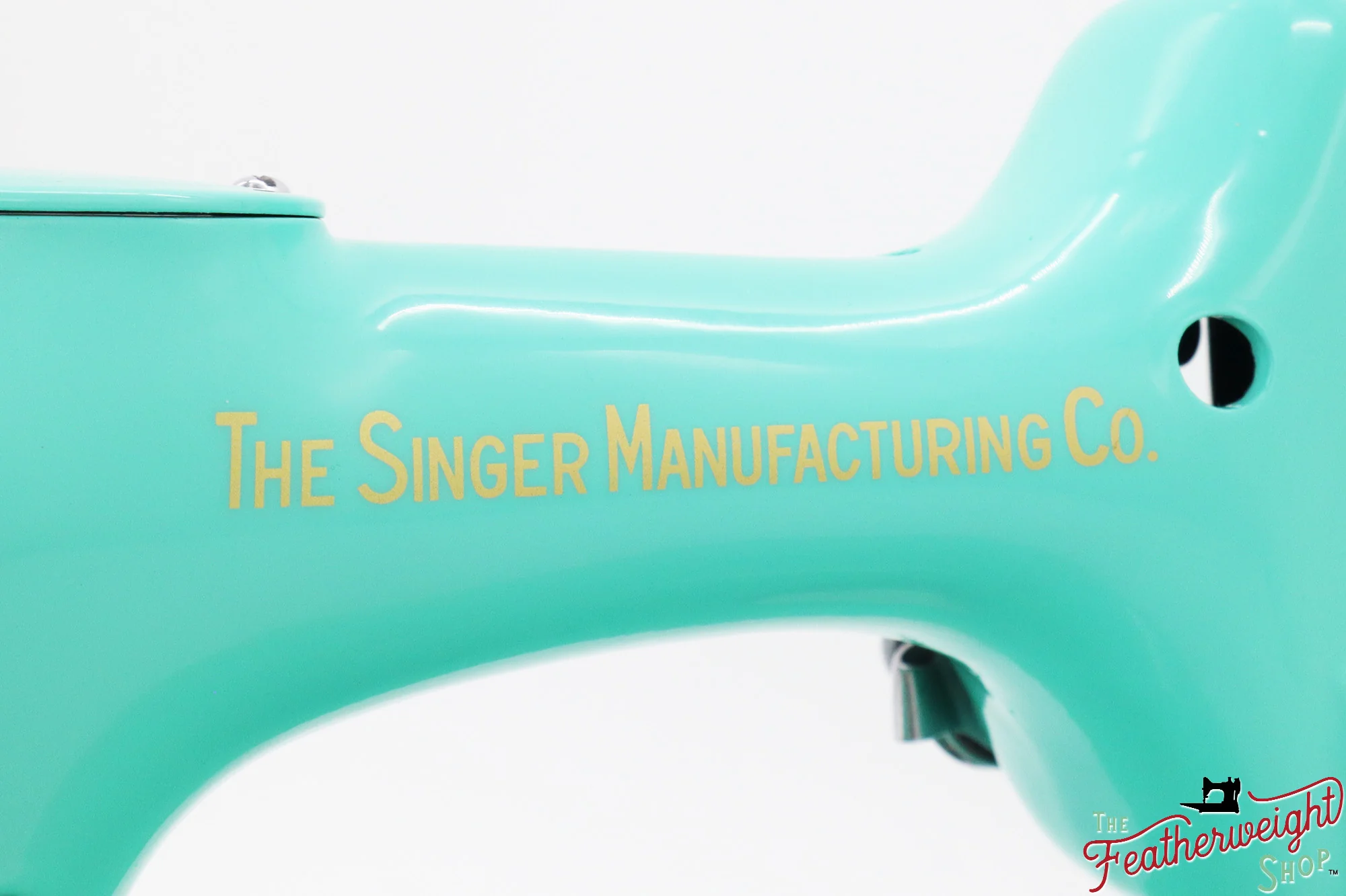 Singer Featherweight 221 AF0819** - Fully Restored in Caribbean Sea Green - Image 11