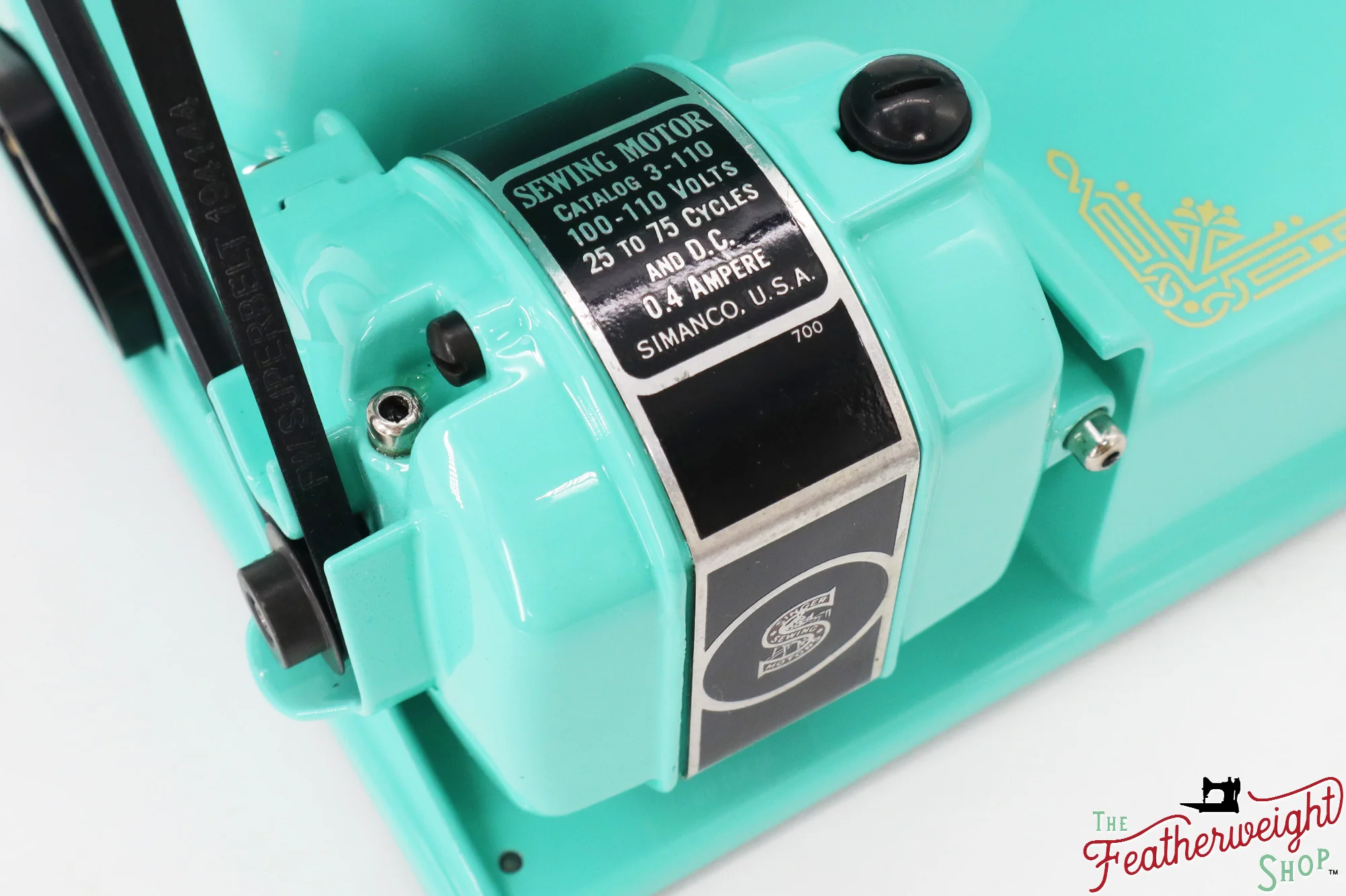 Singer Featherweight 221 AF0819** - Fully Restored in Caribbean Sea Green - Image 16