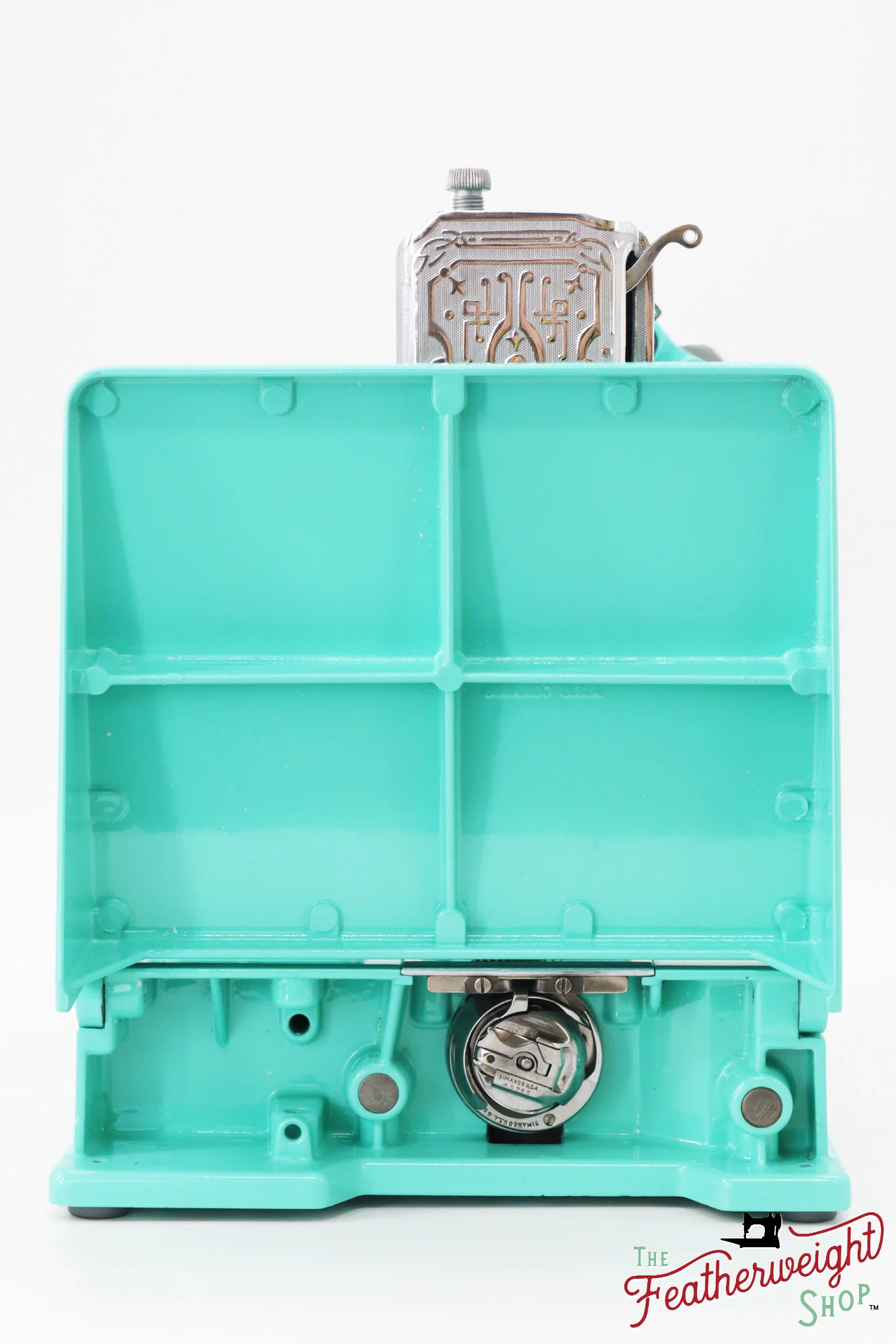 Singer Featherweight 221 AF0819** - Fully Restored in Caribbean Sea Green - Image 5