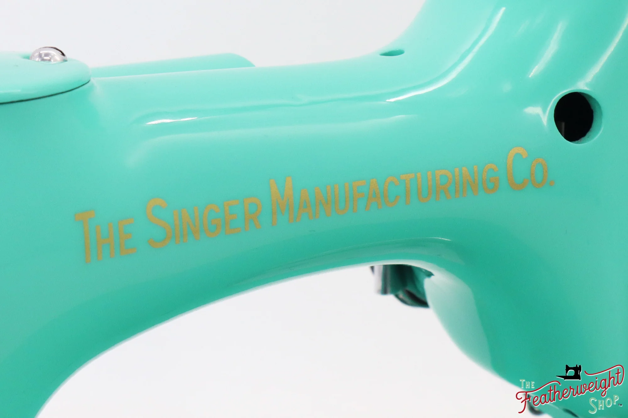 Singer Featherweight 221, AF08193* - Fully Restored in Caribbean Sea Green - Image 14