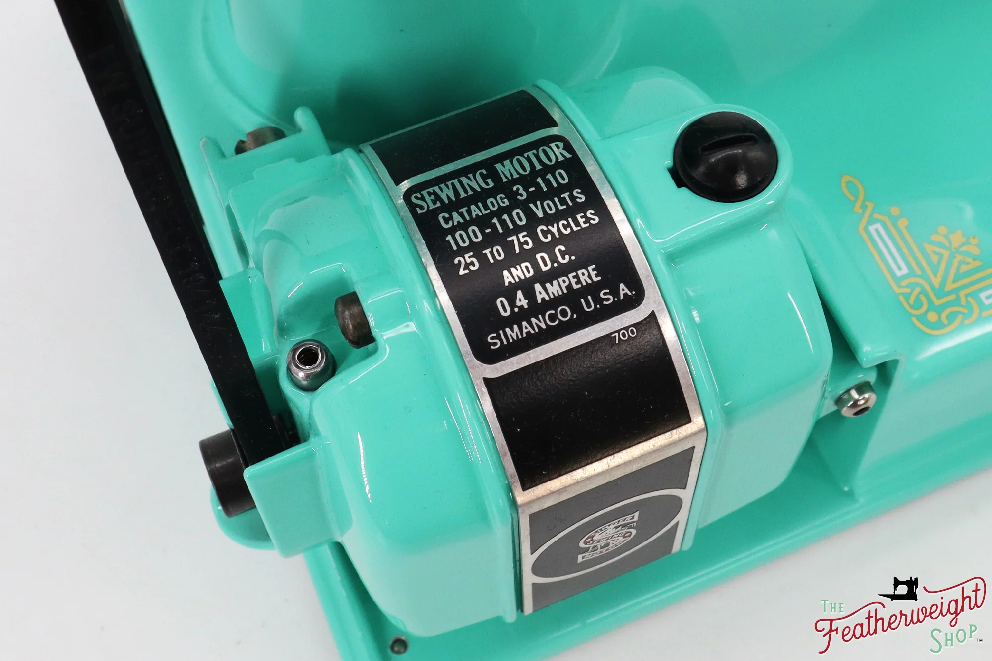 Singer Featherweight 221, AF08193* - Fully Restored in Caribbean Sea Green - Image 18
