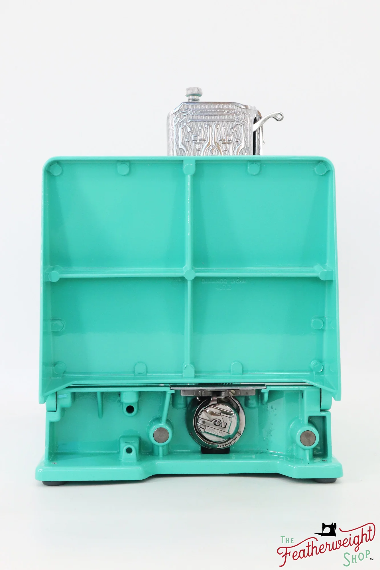 Singer Featherweight 221, AF08193* - Fully Restored in Caribbean Sea Green - Image 6