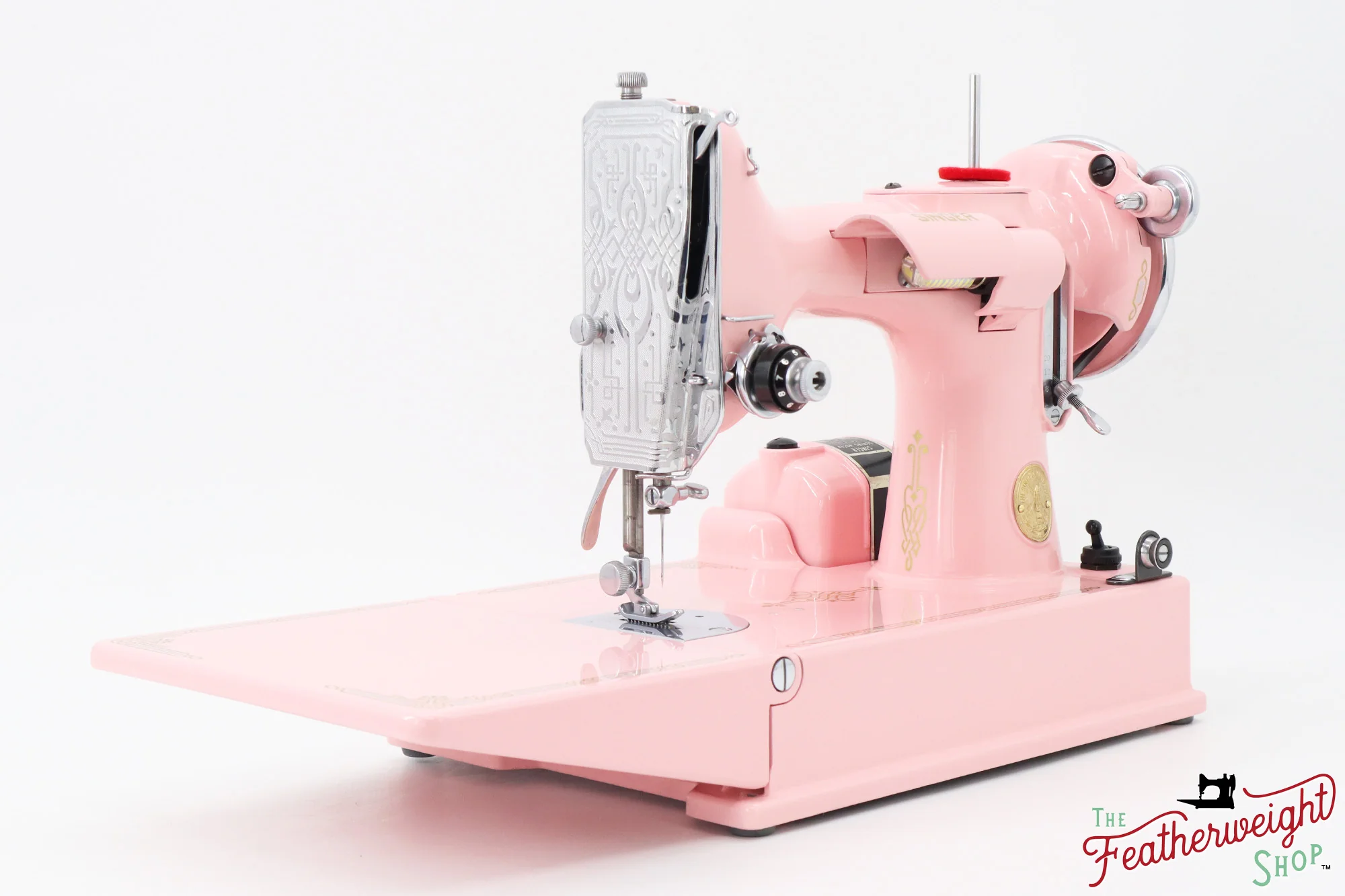 Singer Featherweight 221, AF488*** - Fully Restored in Rosy Posy Pink - Image 2