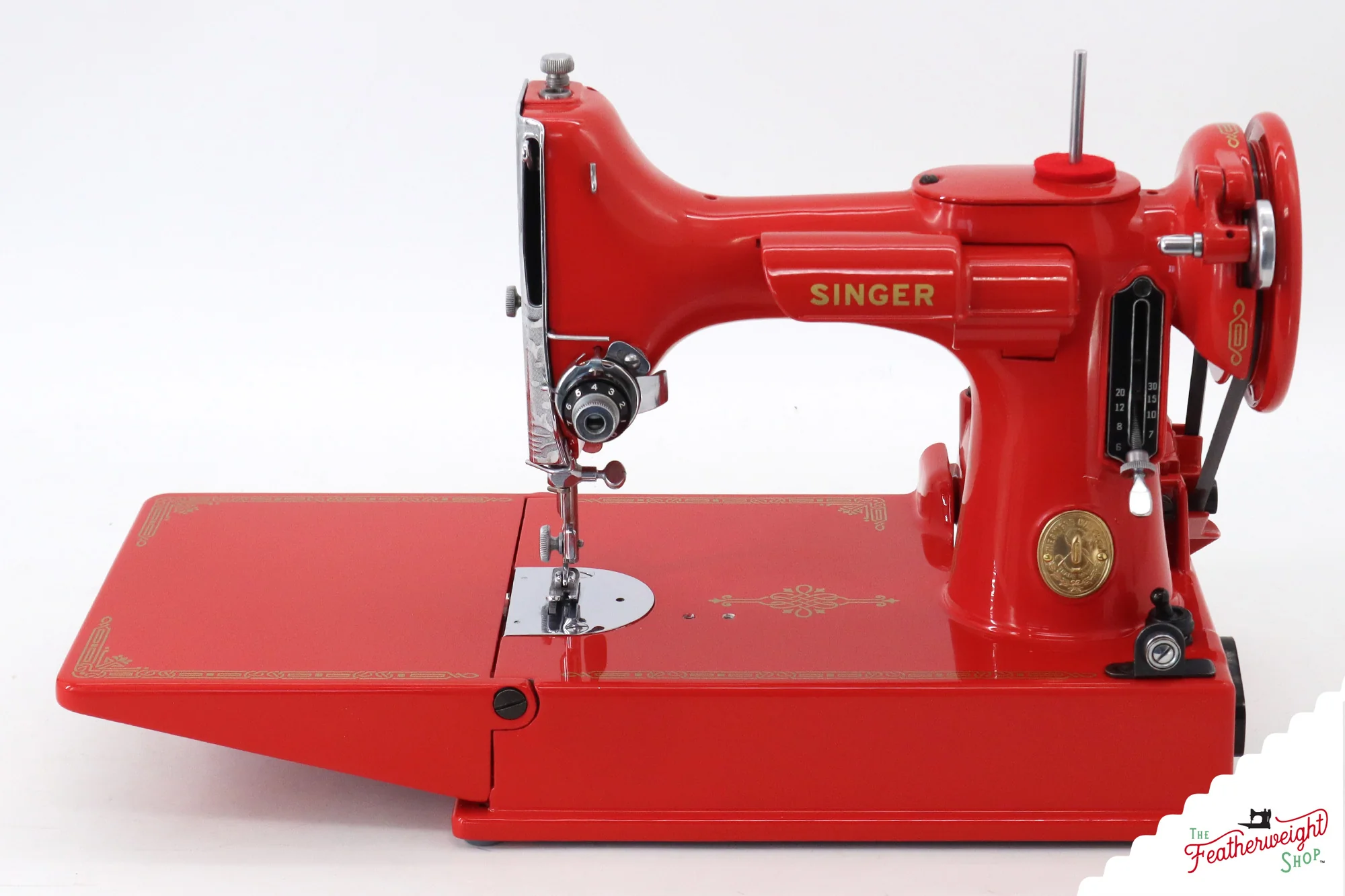 Singer Featherweight 221 AG877*** - Fully Restored in Liberty Red - Image 2