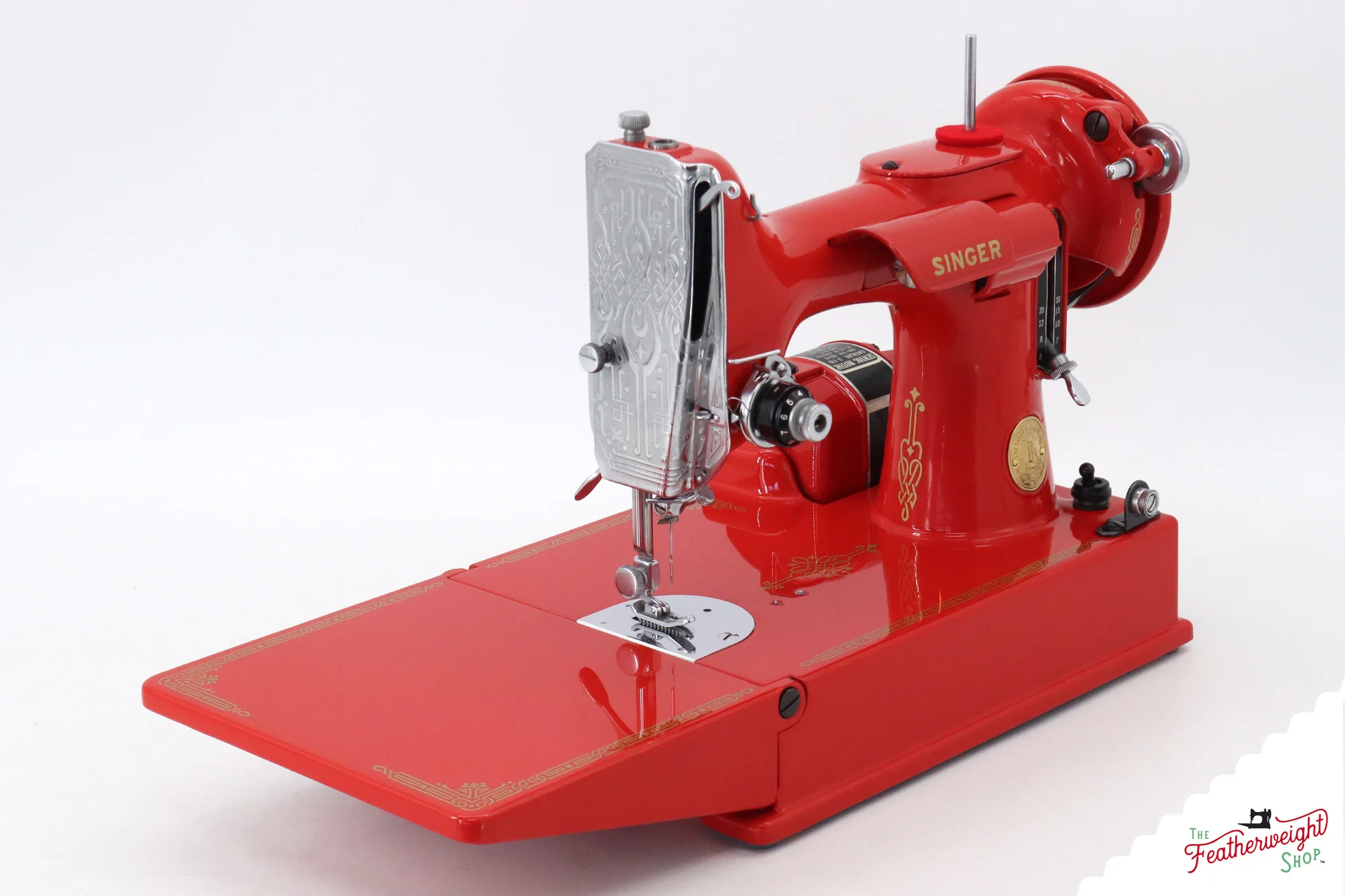 Singer Featherweight 221 AG877*** - Fully Restored in Liberty Red - Image 4