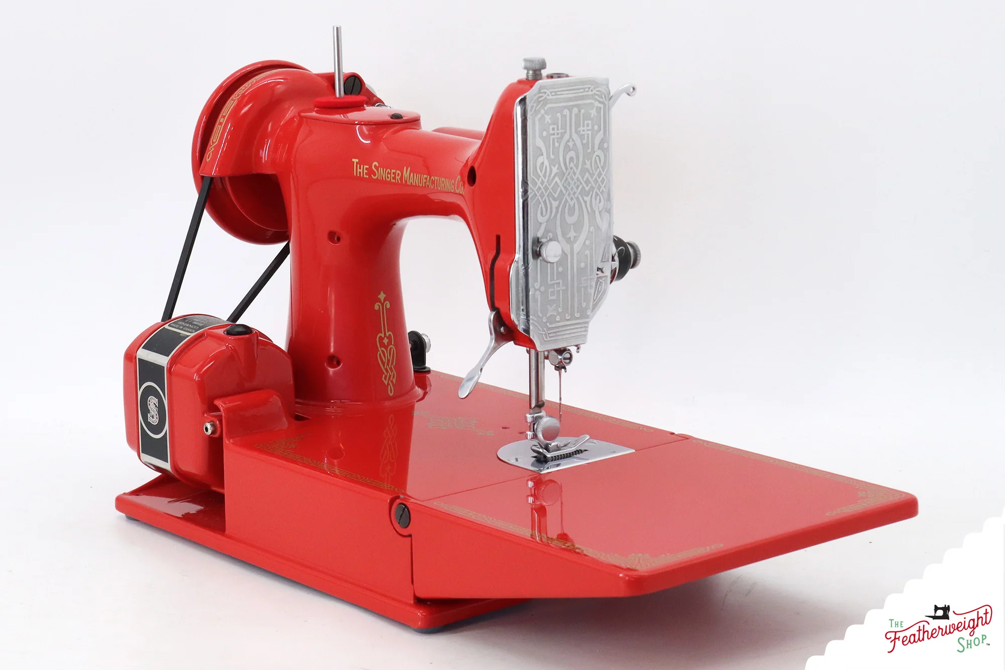 Singer Featherweight 221 AG877*** - Fully Restored in Liberty Red - Image 6