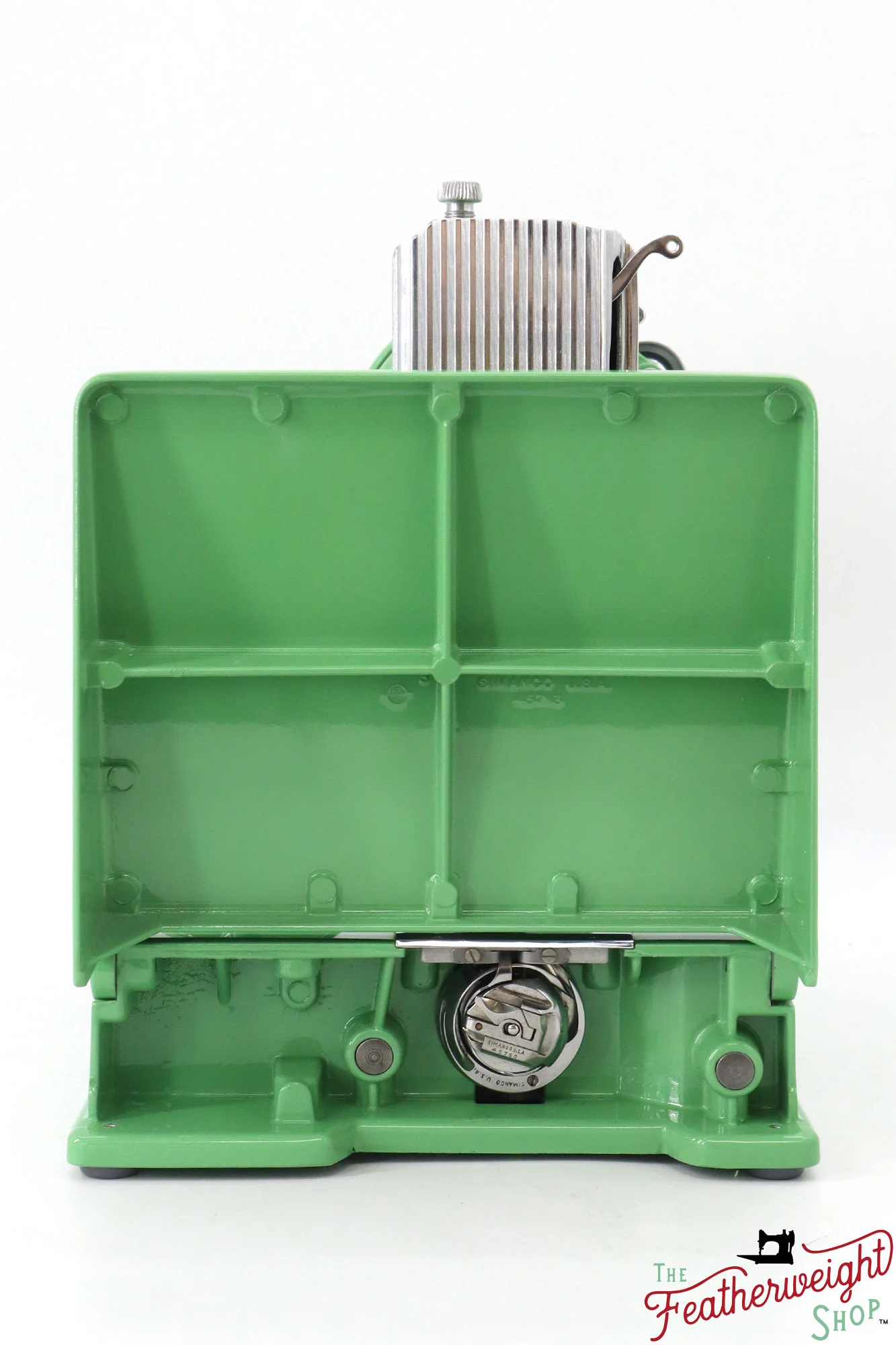 Singer Featherweight 221, AH211*** - Fully Restored in Art Deco Green - Image 5