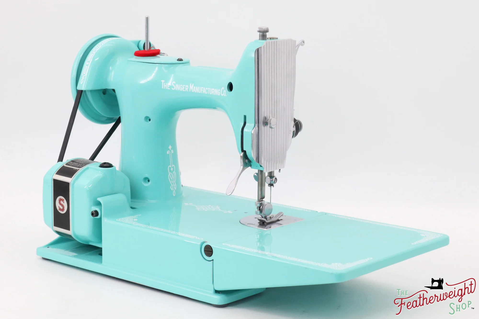 Singer Featherweight 221, AH431*** - Fully Restored in Tiffany Blue - Image 7