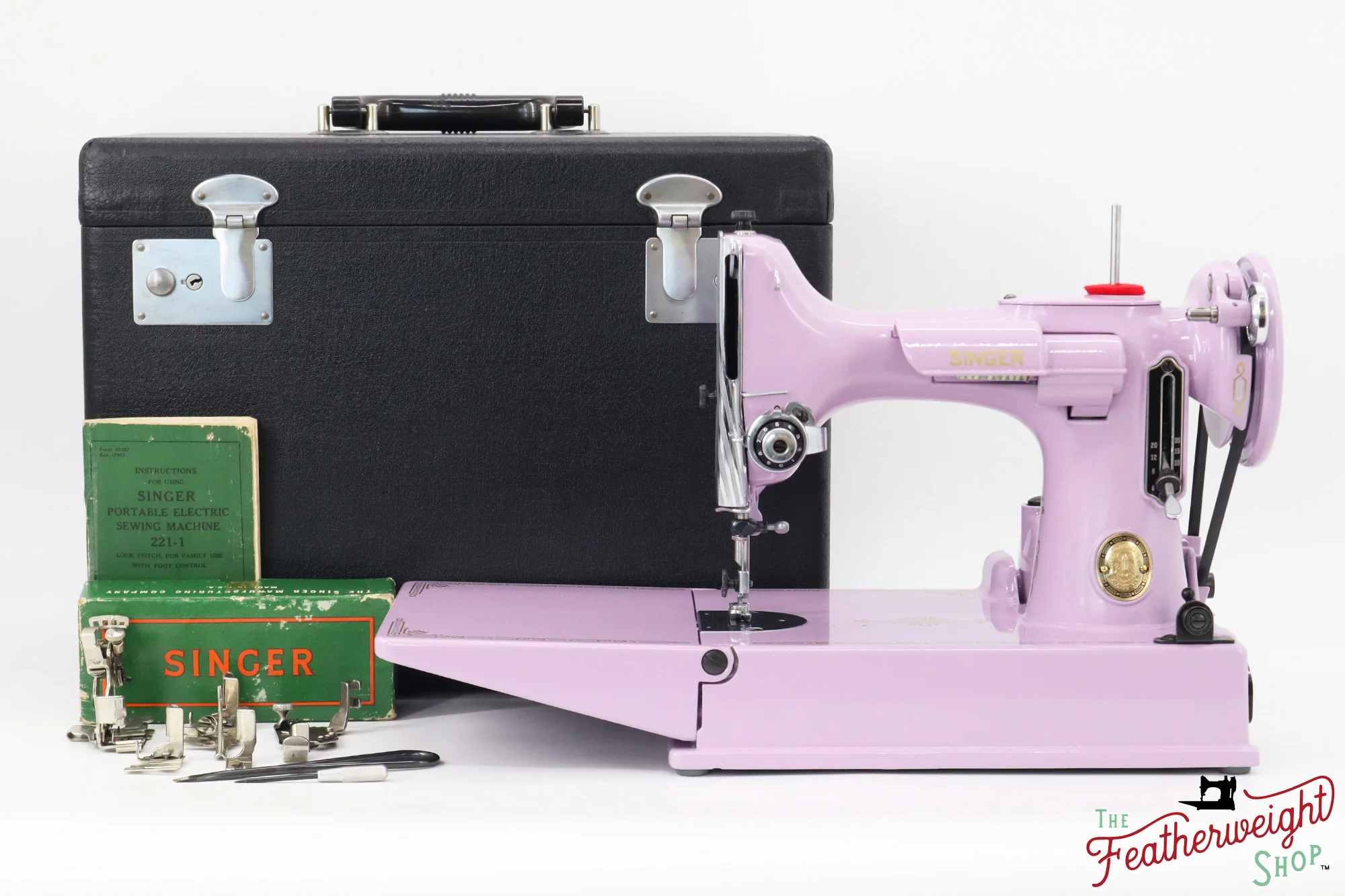 Singer Featherweight 221, AK784*** - Fully Restored in Wisteria - Image 2