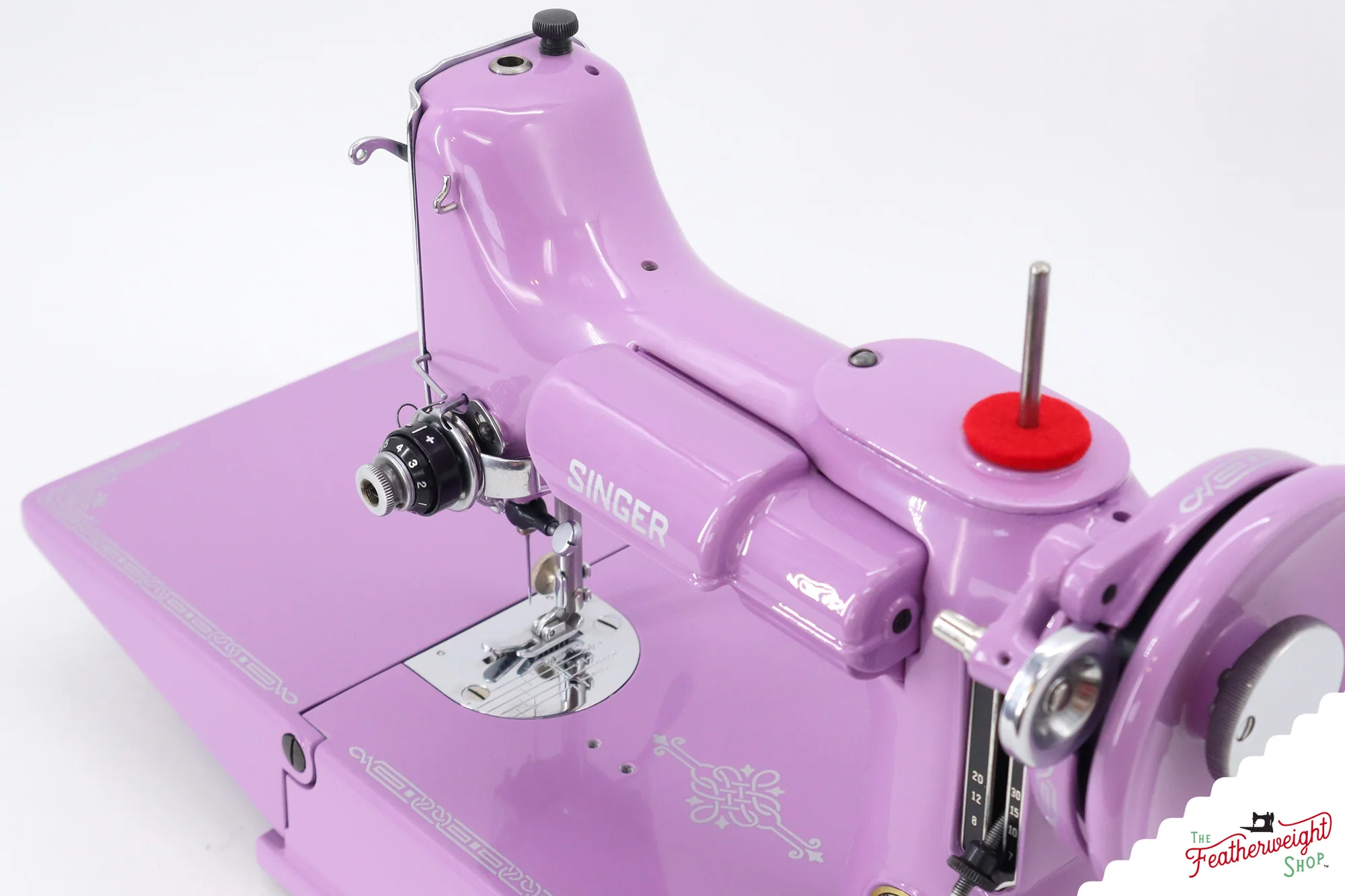 Singer Featherweight 221, AL422*** - Fully Restored in Lilac - Image 12