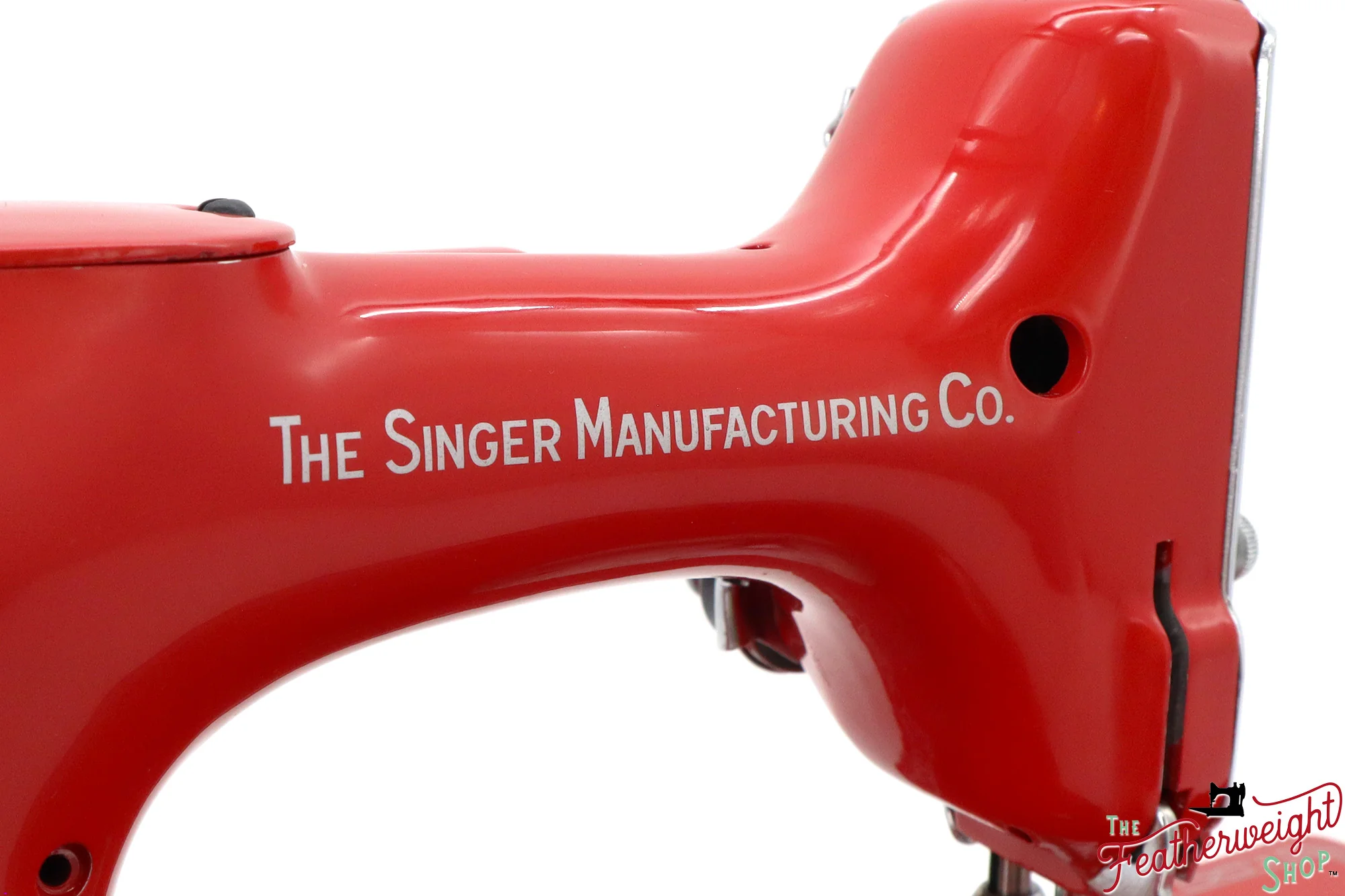 Singer Featherweight 221, AM696*** - Fully Restored in Liberty Red - Image 7