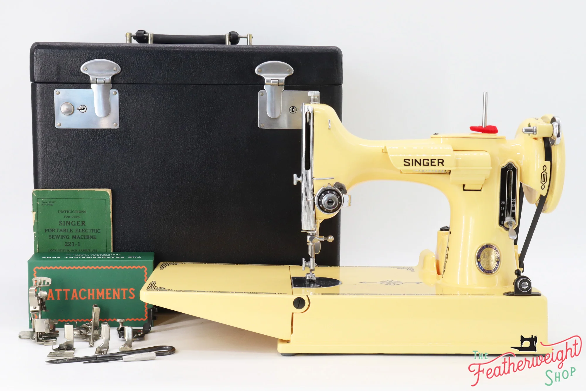 Singer Featherweight 221 Centennial, AJ648*** - Fully Restored in Happy Yellow - Image 2