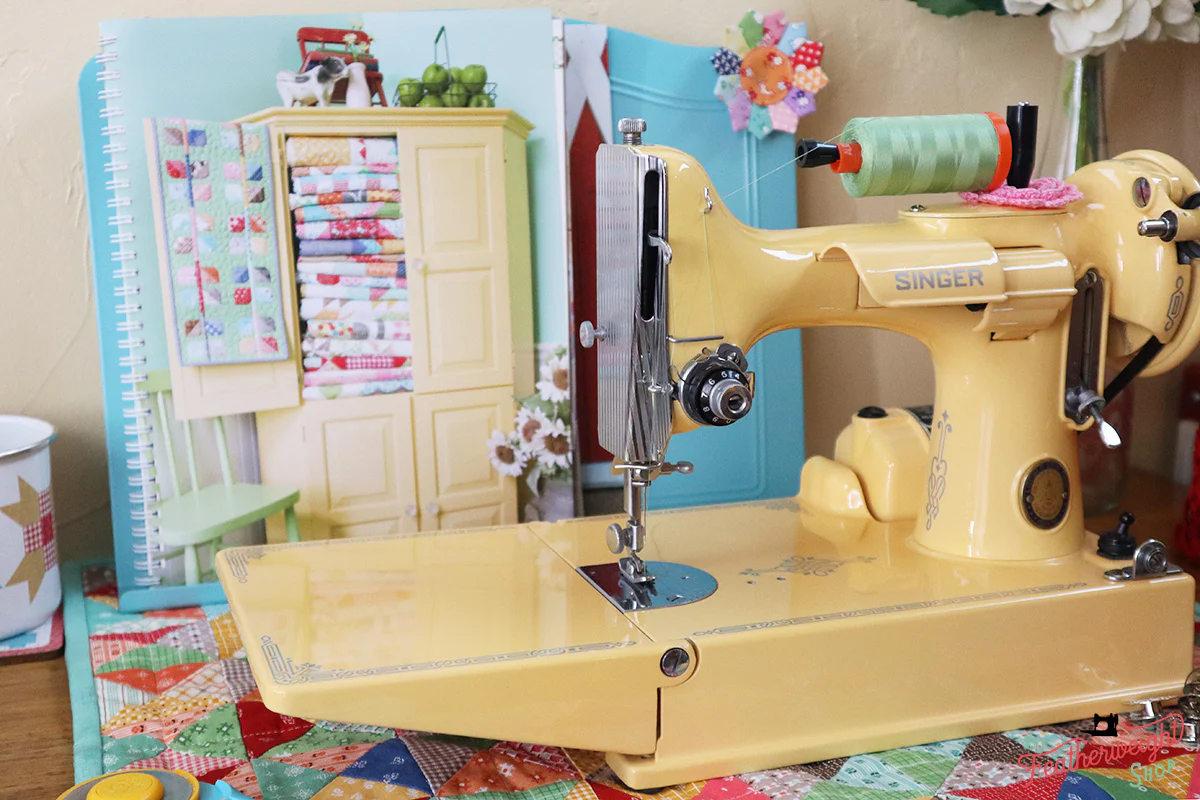 Singer Featherweight 221 Centennial Sewing Machine AK5868** - Fully Restored in Happy Yellow - Image 3