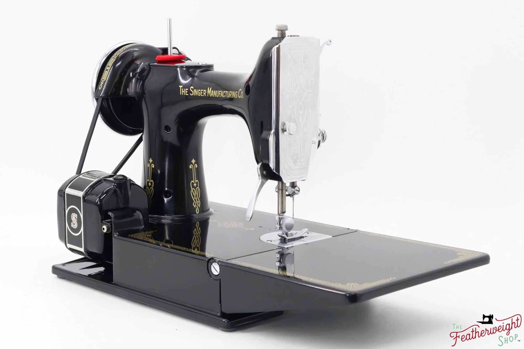 Singer Featherweight 221, "First-Run" 1933 AD544*** - Fully Restored in Gloss Black - Provenance Included! - Image 4