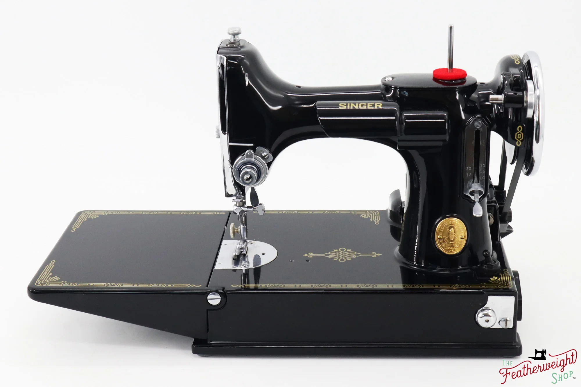 Singer Featherweight 221, "First-Run" 1933 AD5477** - Fully Restored in Gloss Black - Image 2