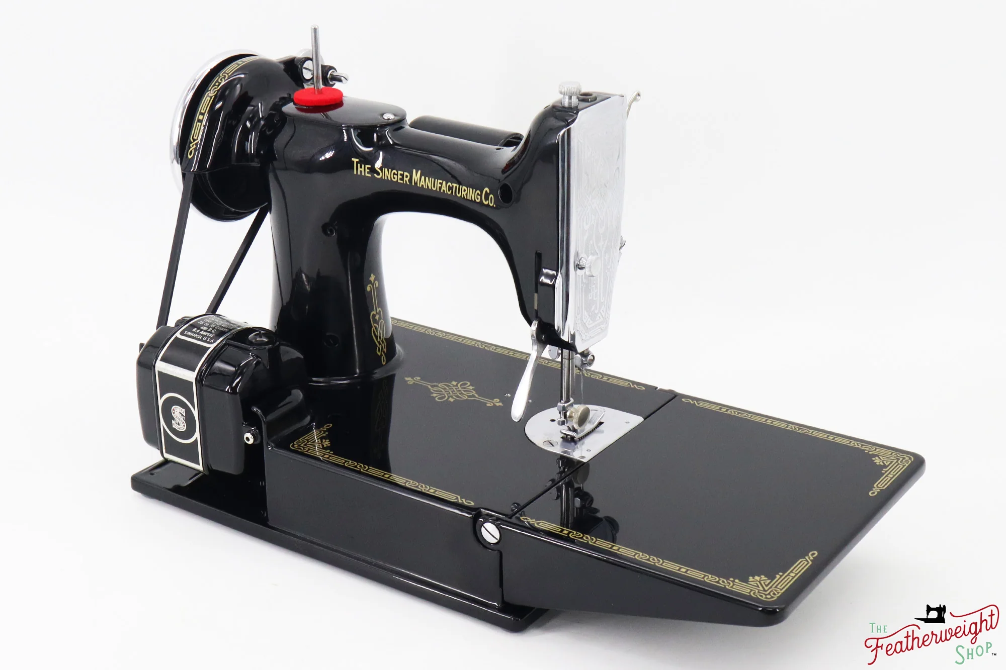 Singer Featherweight 221, "First-Run" 1933 AD5477** - Fully Restored in Gloss Black - Image 5