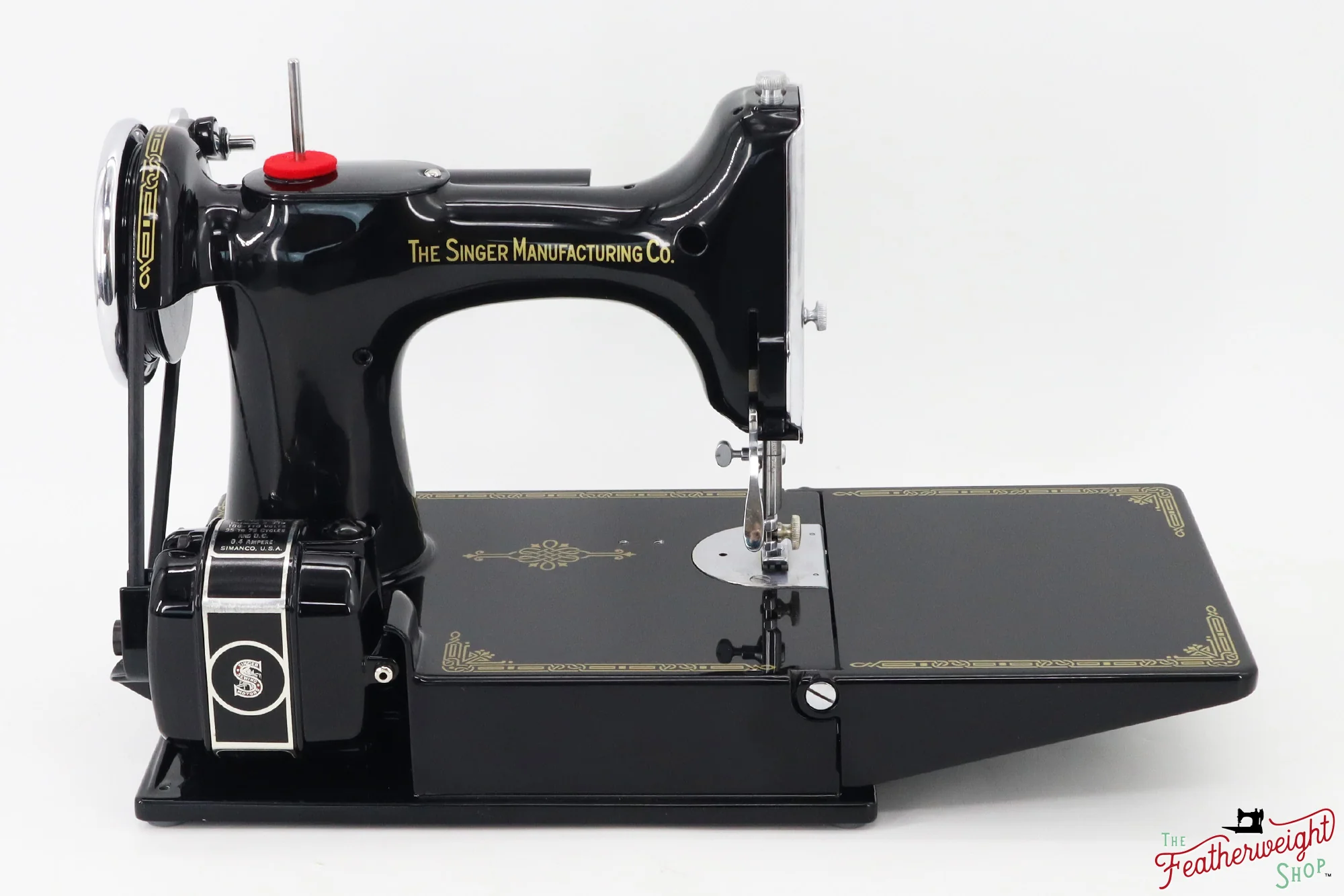 Singer Featherweight 221, "First-Run" 1933 AD5477** - Fully Restored in Gloss Black - Image 6