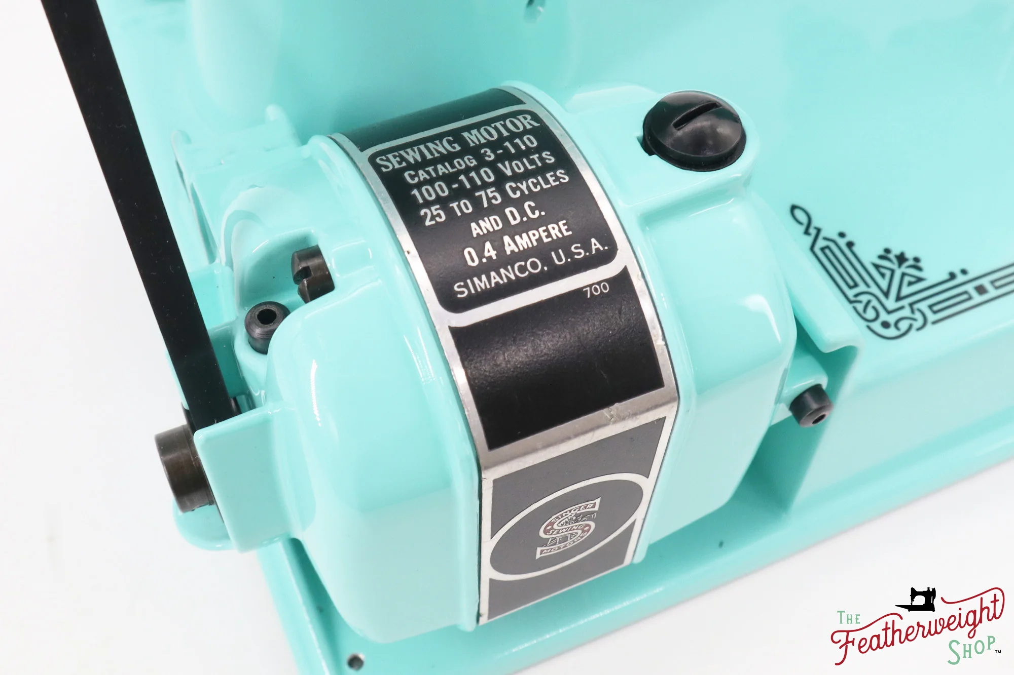Singer Featherweight 221, RARE - Blackside, AG014*** - Fully Restored in Tiffany Blue - Image 19
