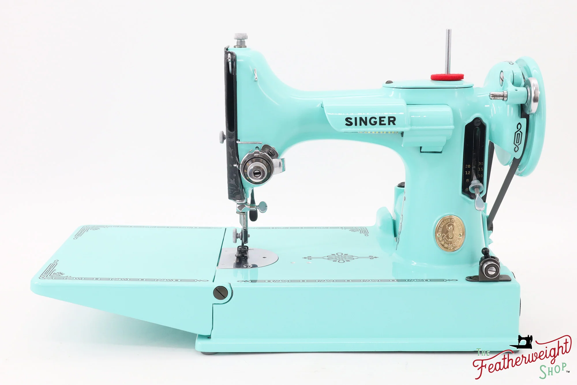 Singer Featherweight 221, RARE - Blackside, AG014*** - Fully Restored in Tiffany Blue - Image 4