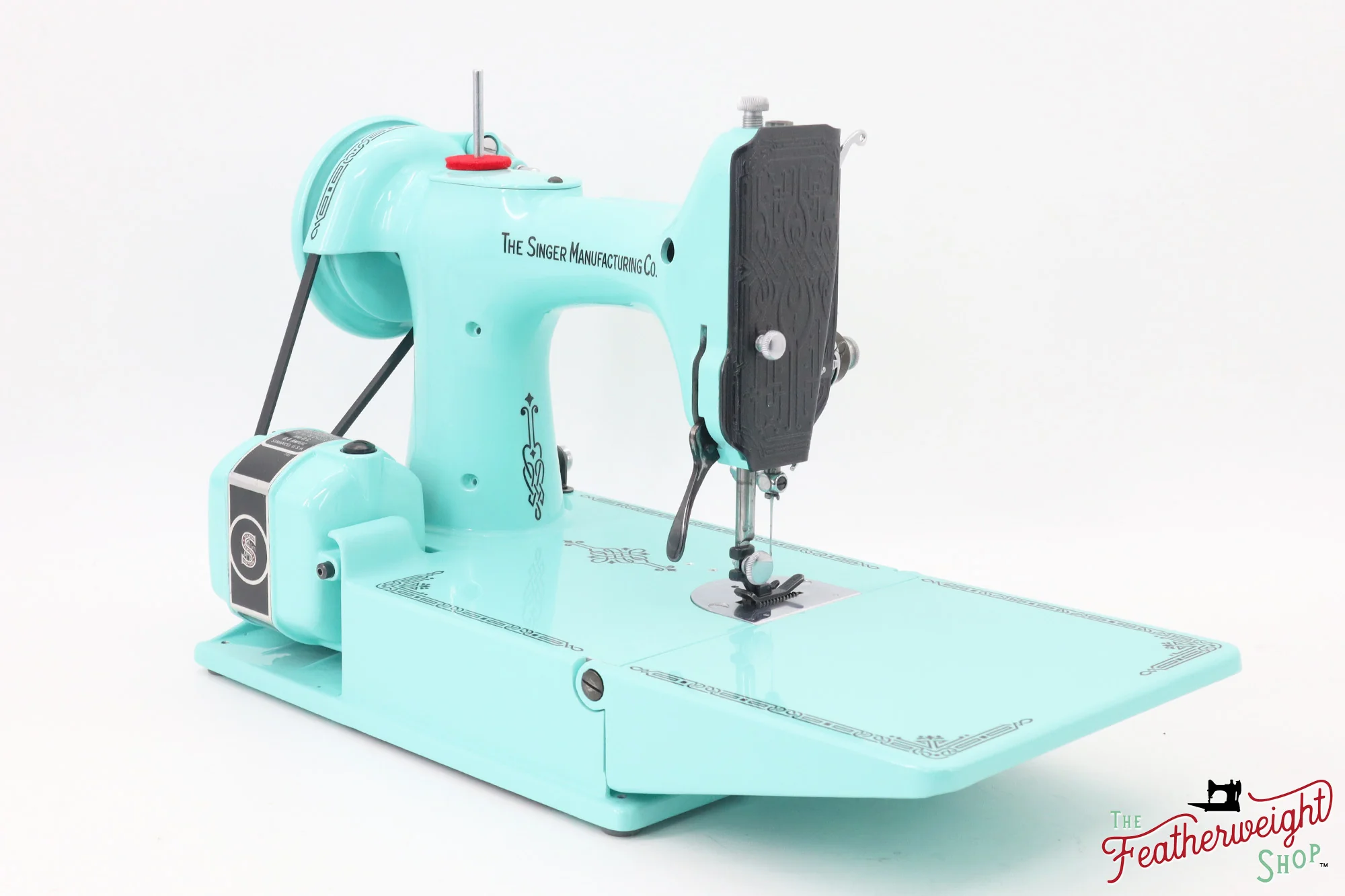 Singer Featherweight 221, RARE - Blackside, AG014*** - Fully Restored in Tiffany Blue - Image 7