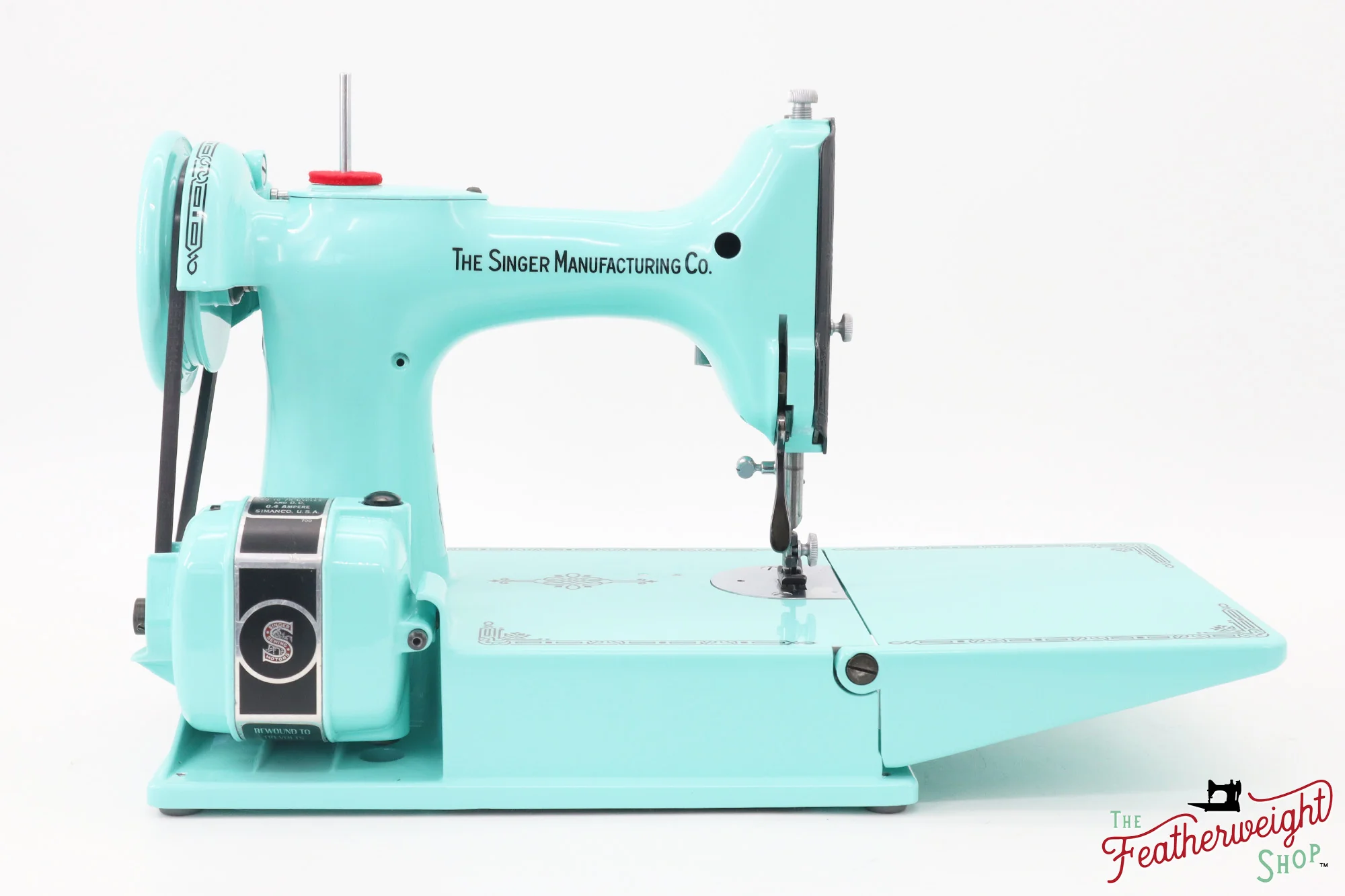 Singer Featherweight 221, RARE - Blackside, AG014*** - Fully Restored in Tiffany Blue - Image 8