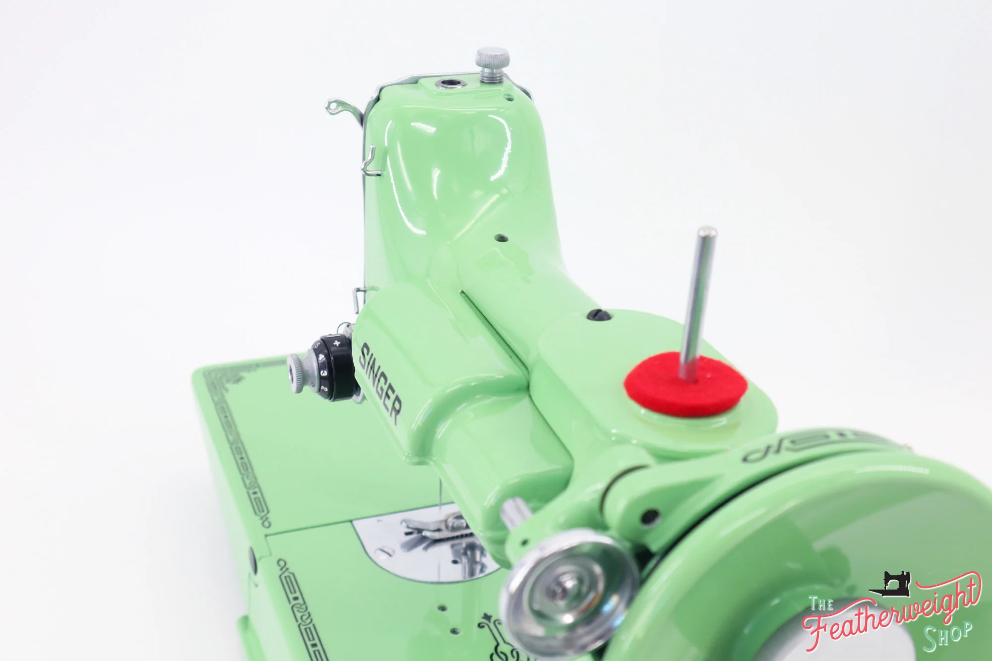 Singer Featherweight 221 Sewing machine, AH665*** - Fully Restored in Art Deco Green - Image 12